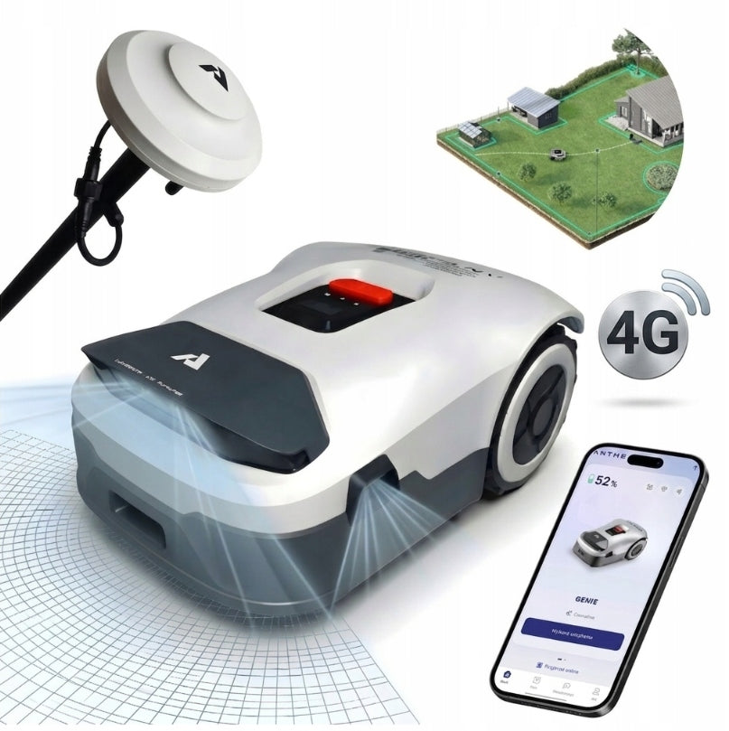 ANTHBOT GPS MOWING ROBOT AI 4 RTK CAMERAS 900m2 WITHOUT CABLE 2,5Ah GENIE 600E