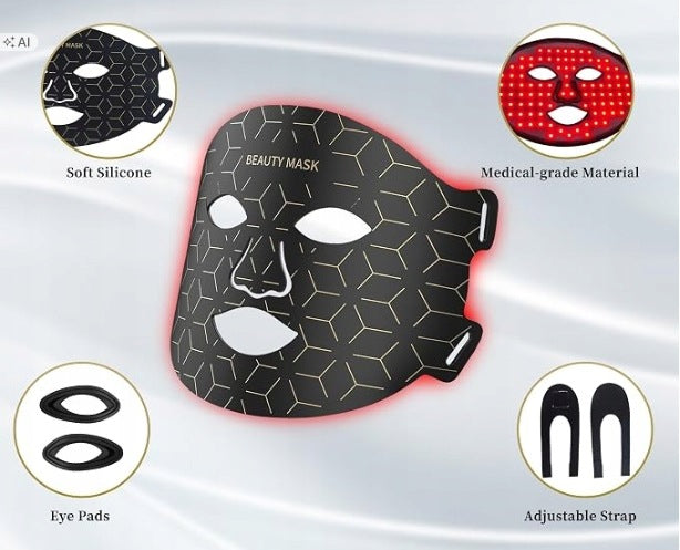 ANTI-AGING FACE MASK WITH LED LIGHT 4in1 REGENERATION + REMOTE CONTROL Packaging status original