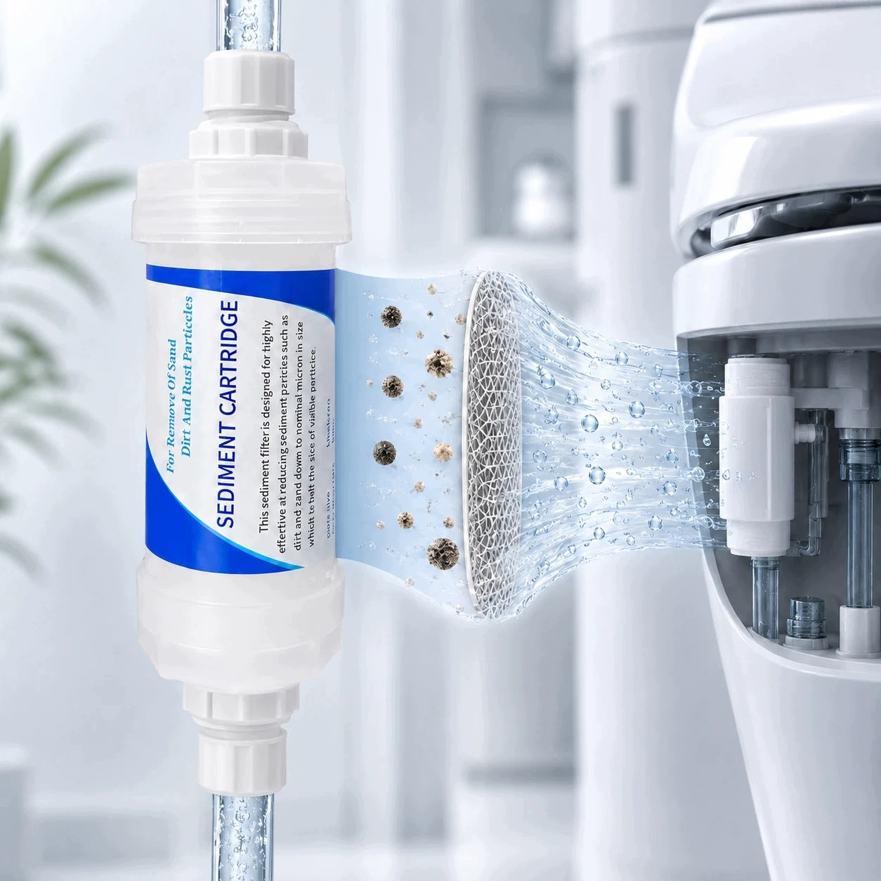 ANTI-CAKING FILTER FOR 1/2 + 1/4 SHOWER BIDET WASHING TOILET Manufacturer code TE-Filtry do wody-068