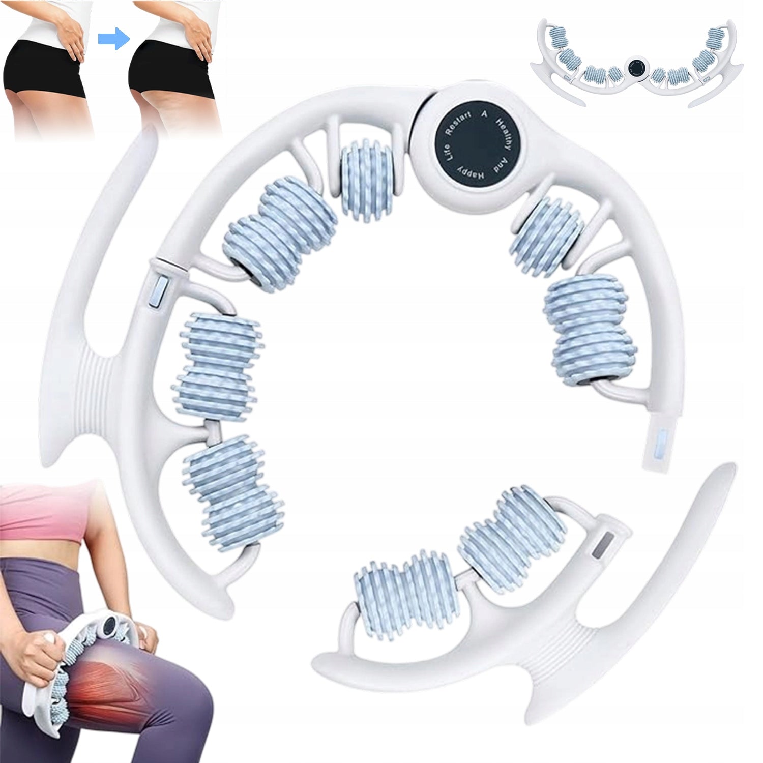 ANTI-CELLULITE MANUAL MASSAGER WITH ROLLERS FOR LYMPHATIC DRAINAGE OF THE SKIN