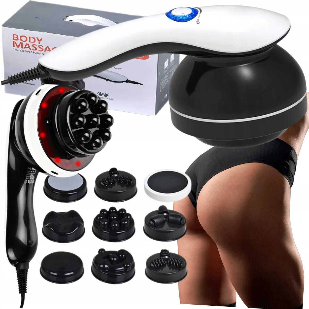 ANTI-CELLULITE MASSAGE GUN SLIMMING MASSAGER FOR CELLULITE 9in1 Manufacturer code MASAŻER WYSZCZUPLAJĄCY ANTYCELULITOWY