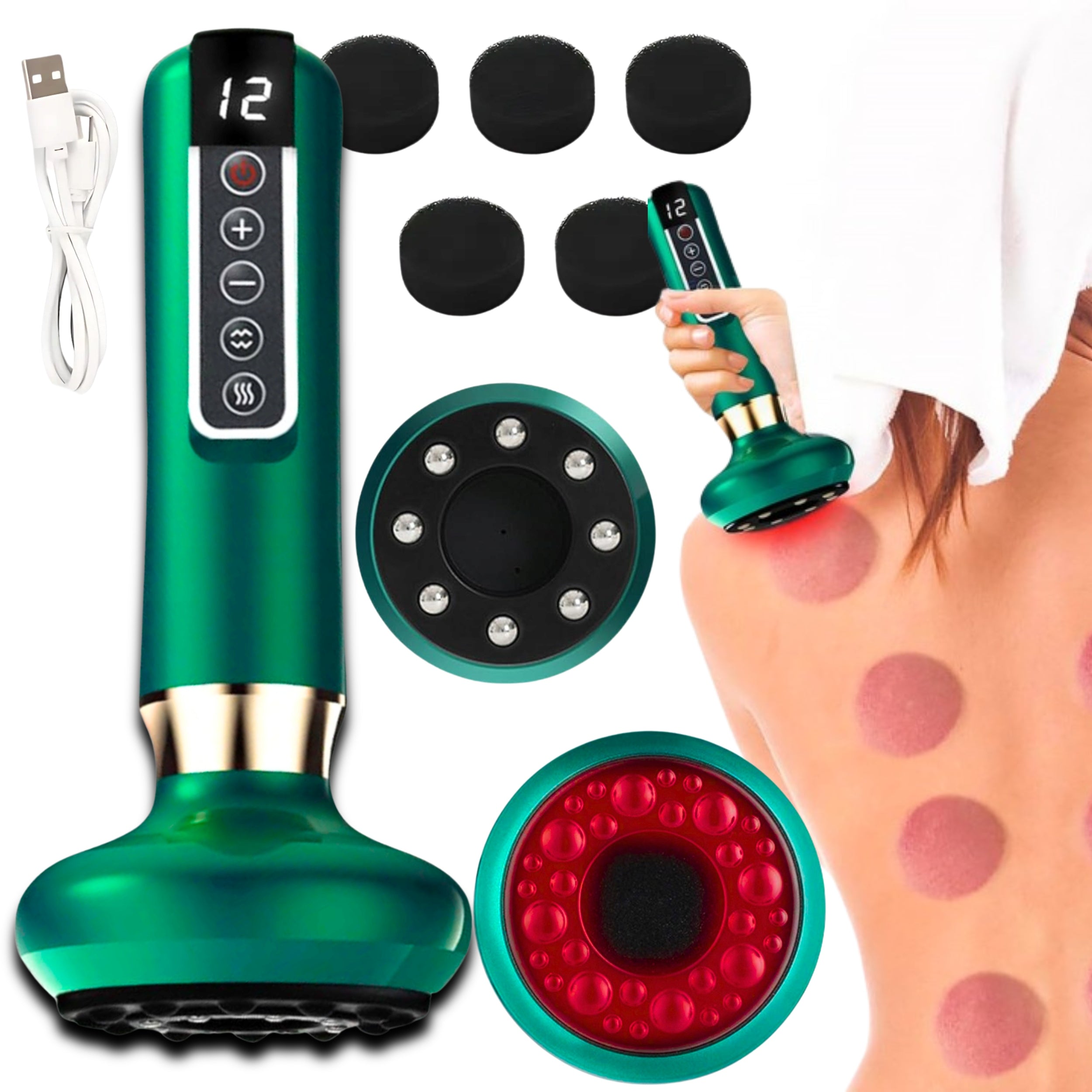 ANTI-CELLULITE MASSAGER ELECTRIC BUBBLE CHINESE WARMING 3IN1 SPA