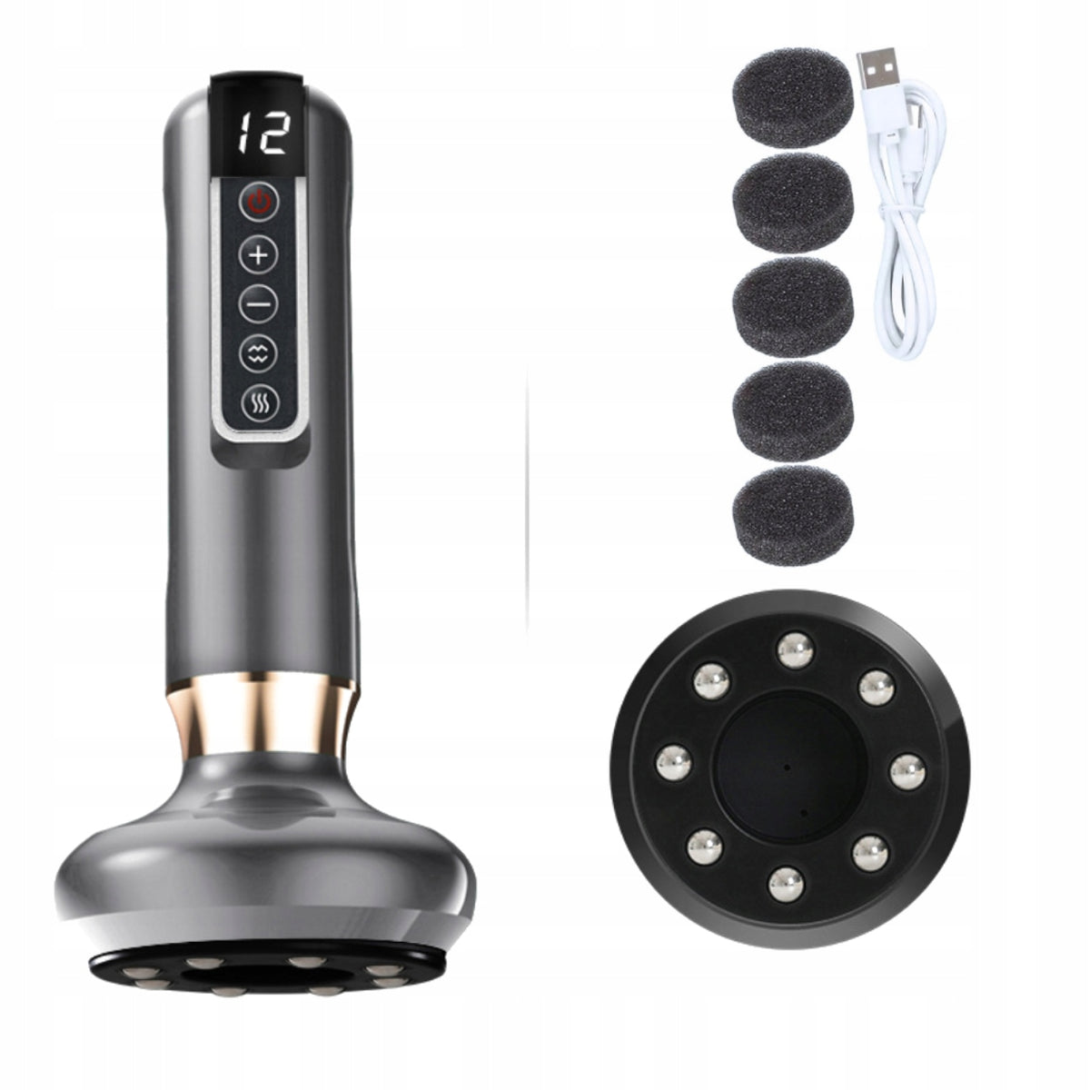 ANTI-CELLULITE MASSAGER WITH BUBBLE FUNCTION CHINESE HEATING GREY