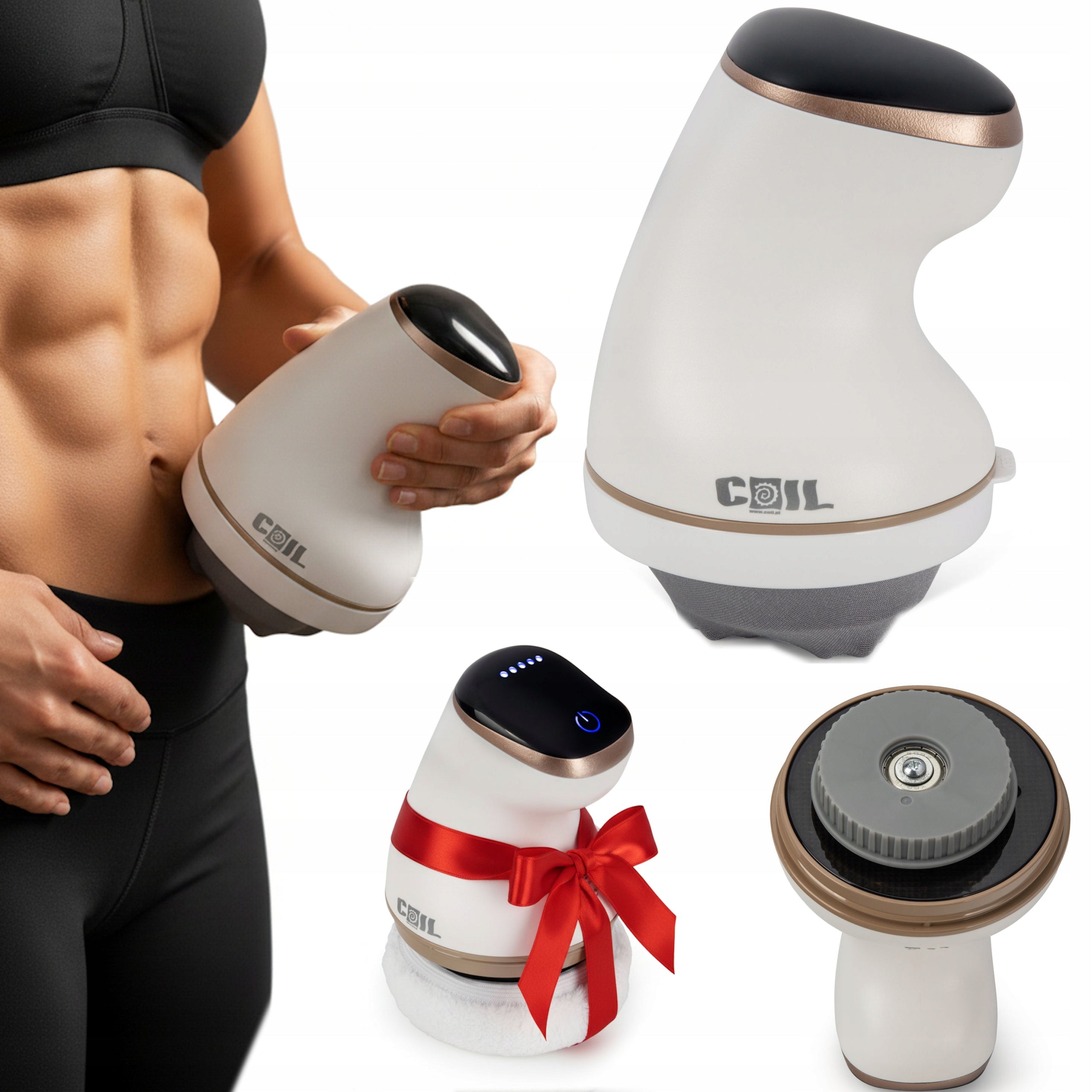 ANTI-CELLULITE SLIMMING MASSAGER FIRMING FOR BODY 7IN1 WHITE COIL