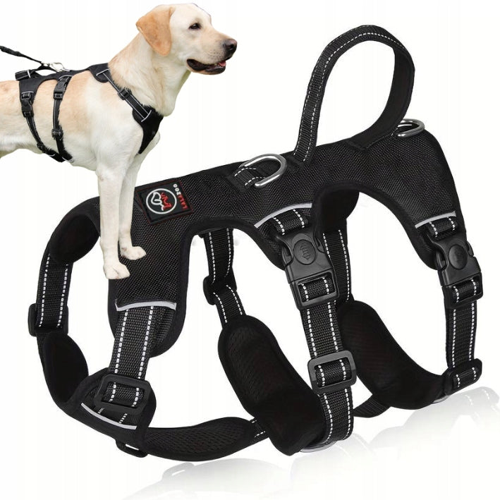 ANTI-ESCAPE harness for large dog escaped ELBA black size XL
