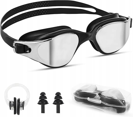 ANTI FOG SWIMMING POOL SWIMMING GOGGLES WITH EAR AND NOSE PLUGS