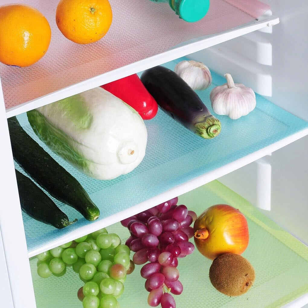 ANTI MOLD MAT FOR REFRIGERATOR ANTIBACTERIAL PROTECTIVE 4 PIECES FOR SHELVES Color green