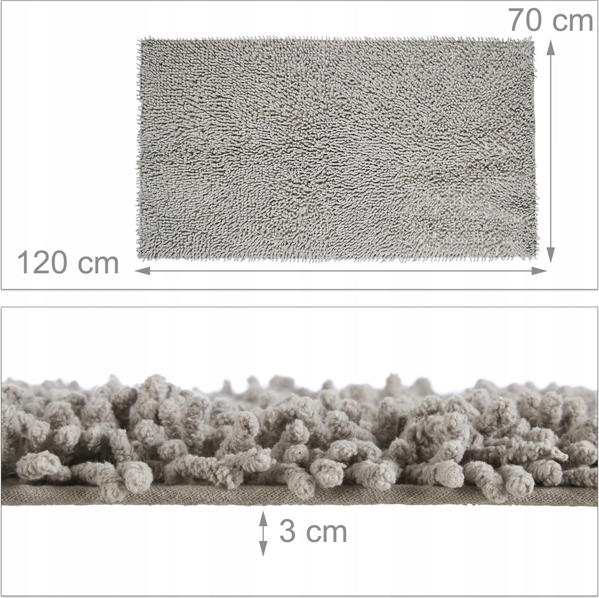 ANTI-SLIP BATHROOM CARPET SUPER SOFT SHAGGY 70x120 EAN (GTIN) 4052025967253