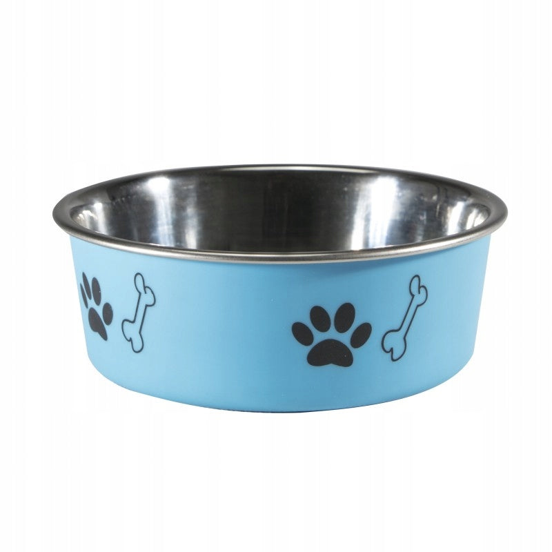 ANTI-SLIP BOWL WITH PRINT, BLUE, 0,3L