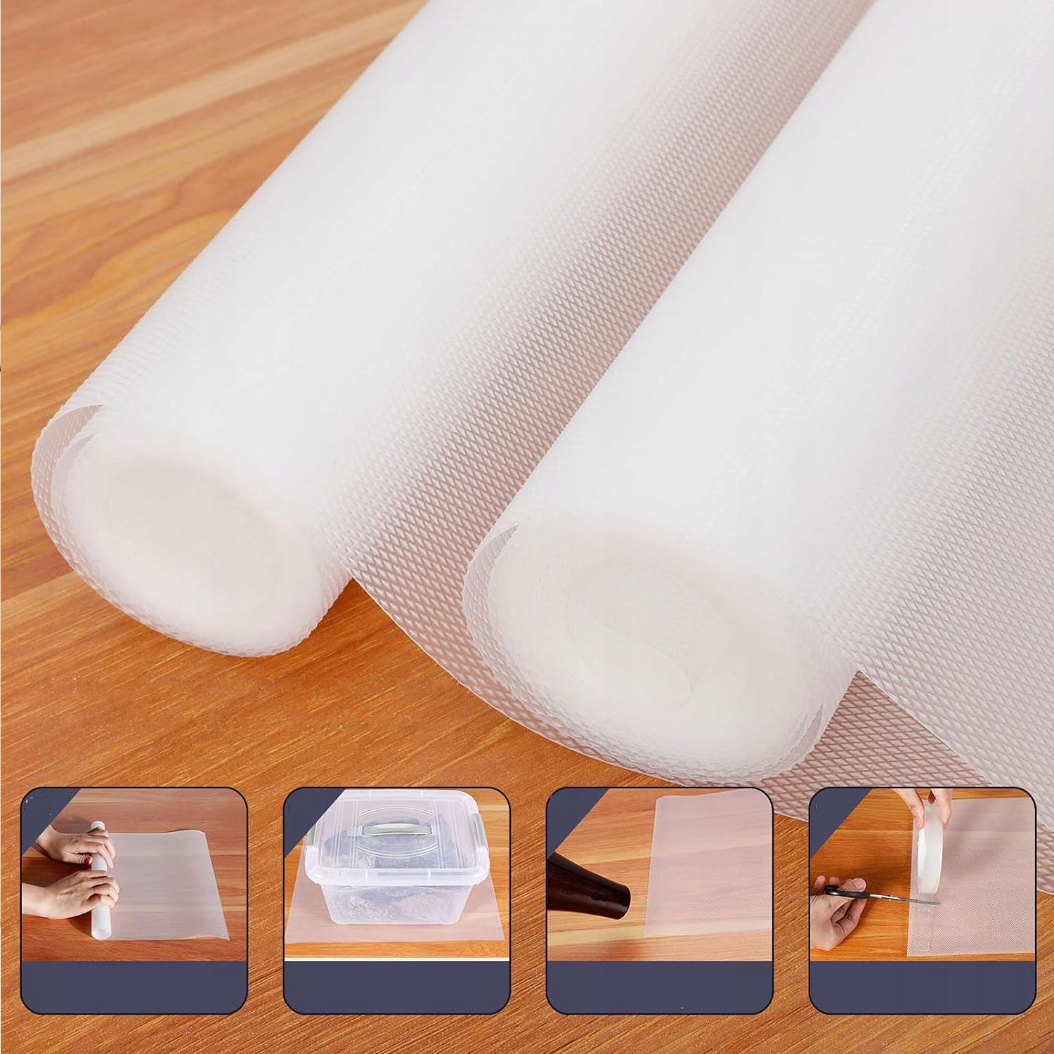 ANTI-SLIP DRAWER PROTECTIVE MAT 500 X 60 CM TRANSPARENT FOR CABINETS Product width 60 cm