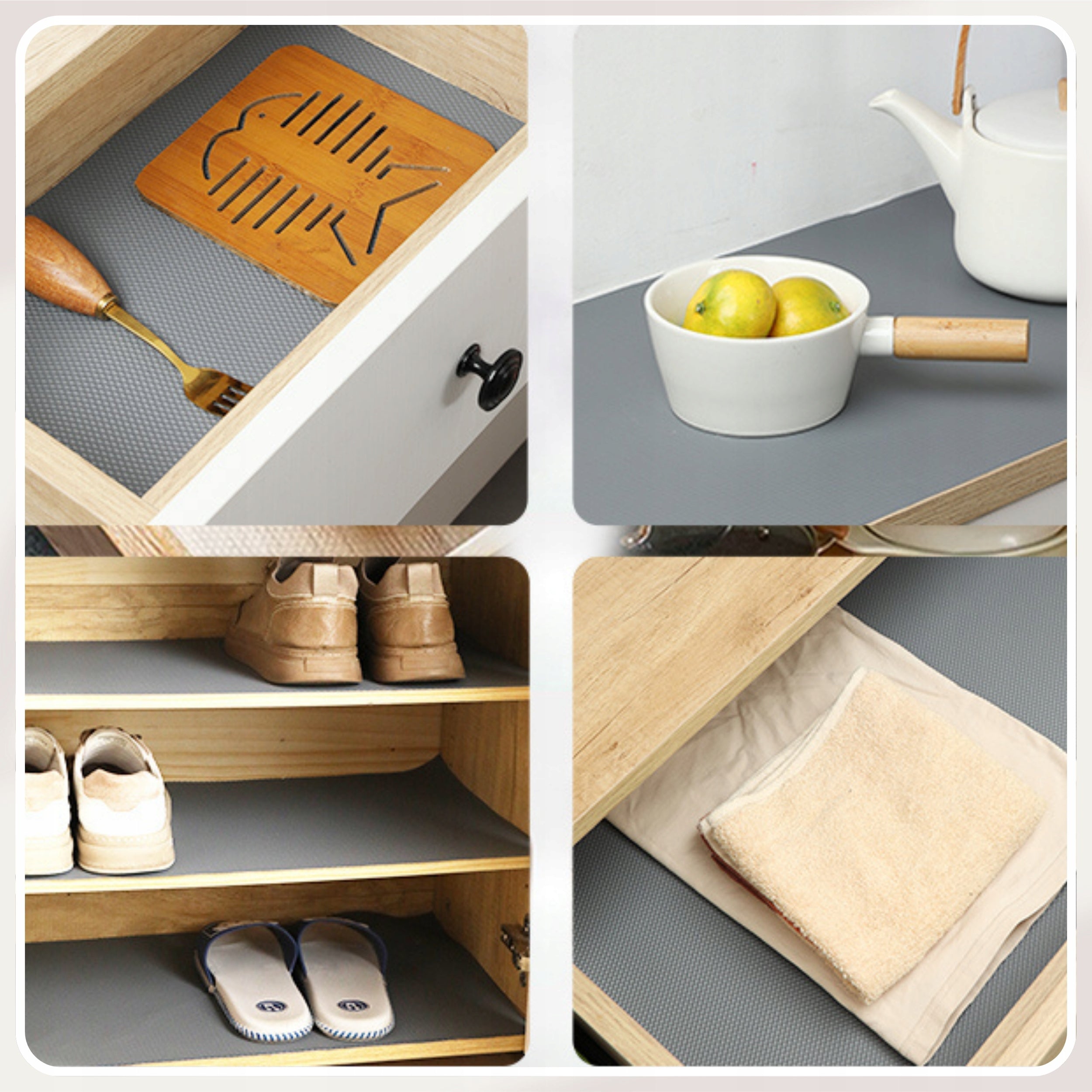 ANTI-SLIP MAT FOR CABINET DRAWERS PROTECTIVE PAD 500x50 ANTHRACITE Product width 50 cm