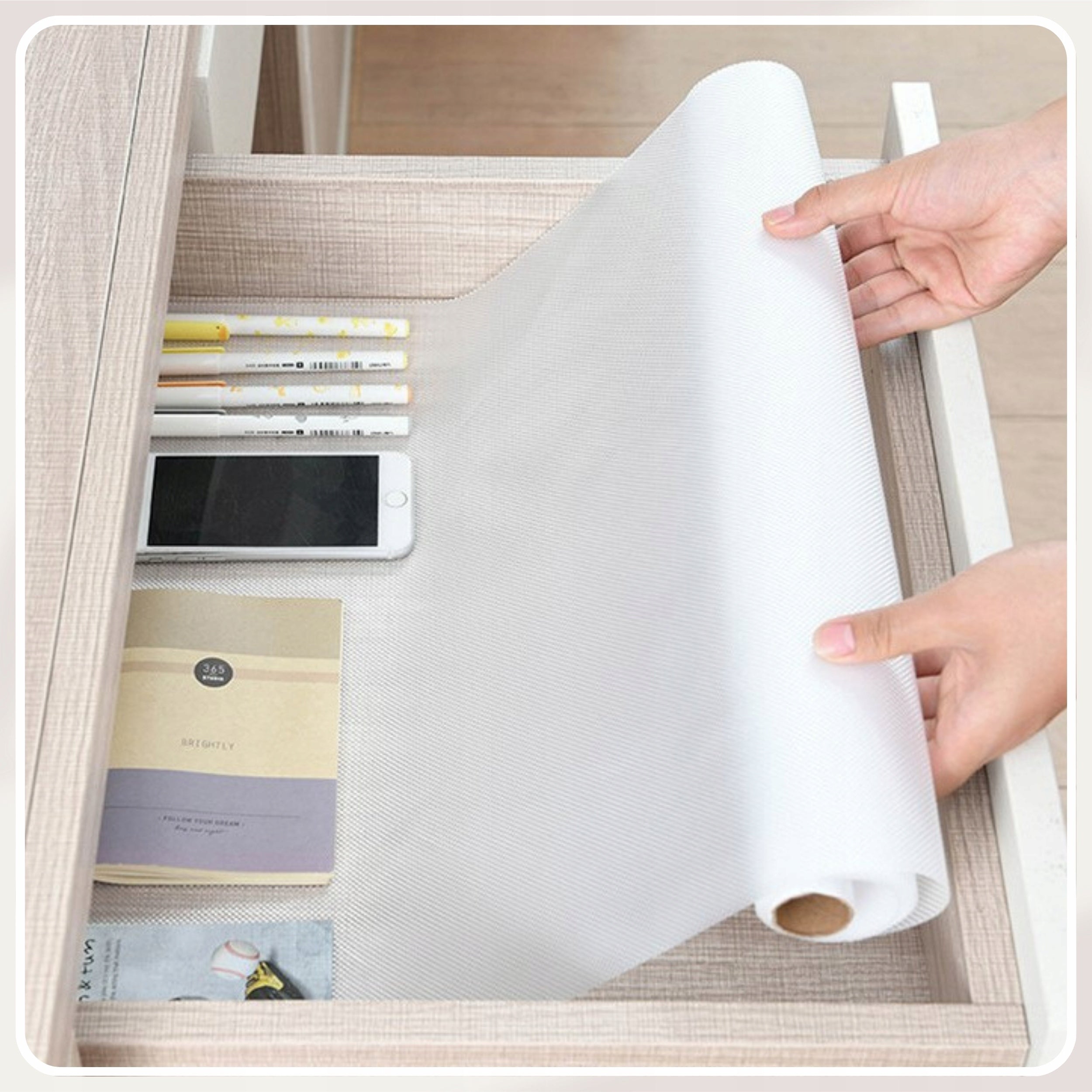 ANTI-SLIP MAT FOR CABINET DRAWERS PROTECTIVE PAD 500x50 STRONG ROLL Product width 50 cm