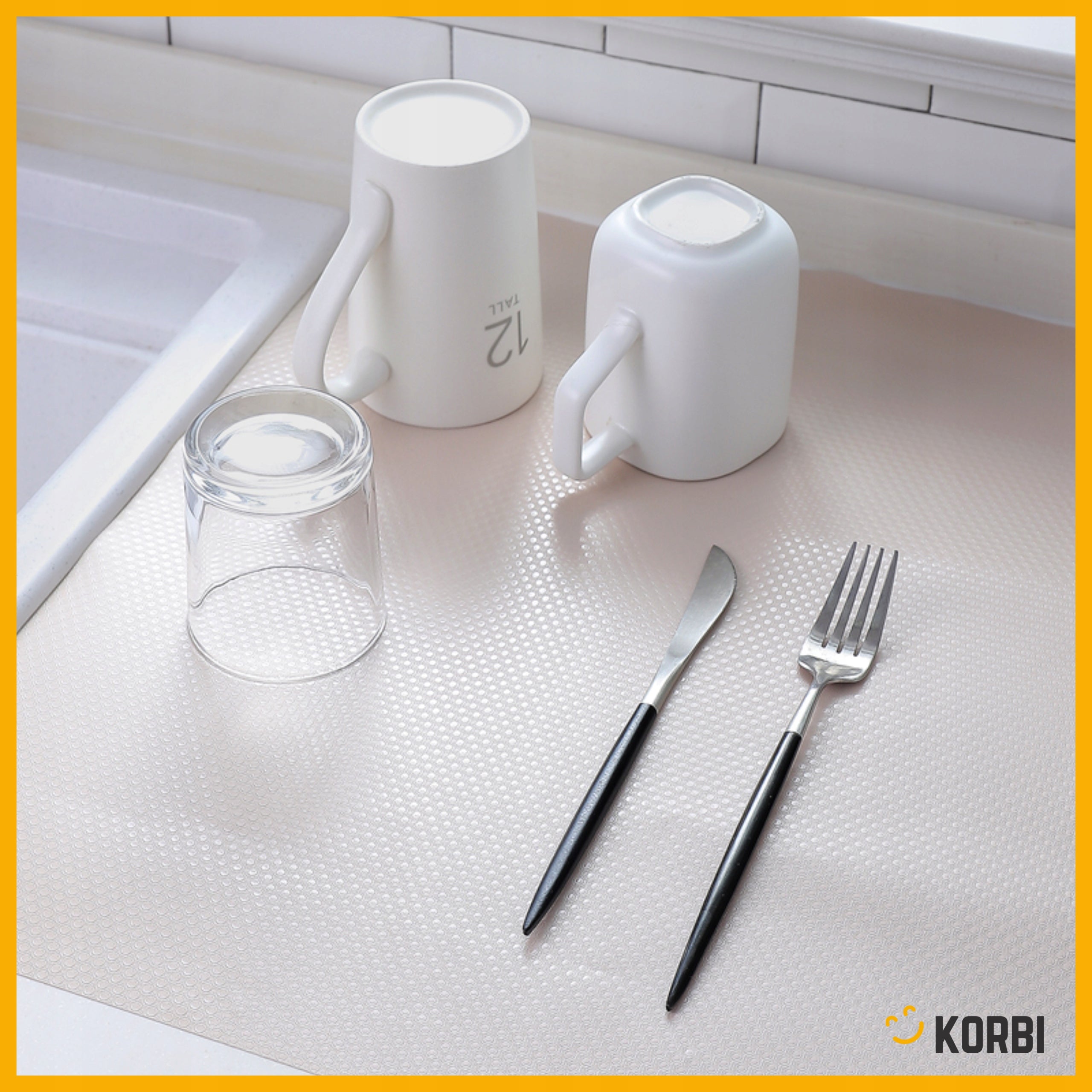 ANTI-SLIP PROTECTIVE MAT FOR CABINET DRAWERS PAD 500x50 MILK Product width 50 cm