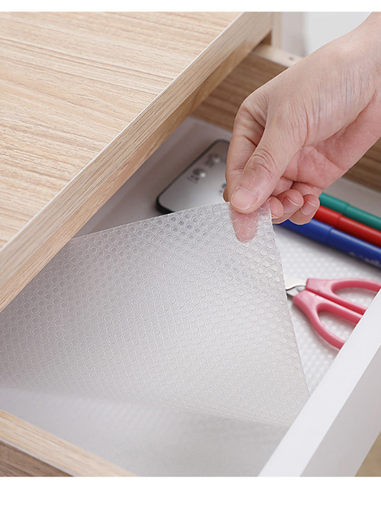 ANTI-SLIP PROTECTIVE MAT FOR CABINET DRAWERS PAD ROLL 150x50 WHITE Manufacturer code OCHRONNA TRANSPARENTNA BIAŁA 150 cm