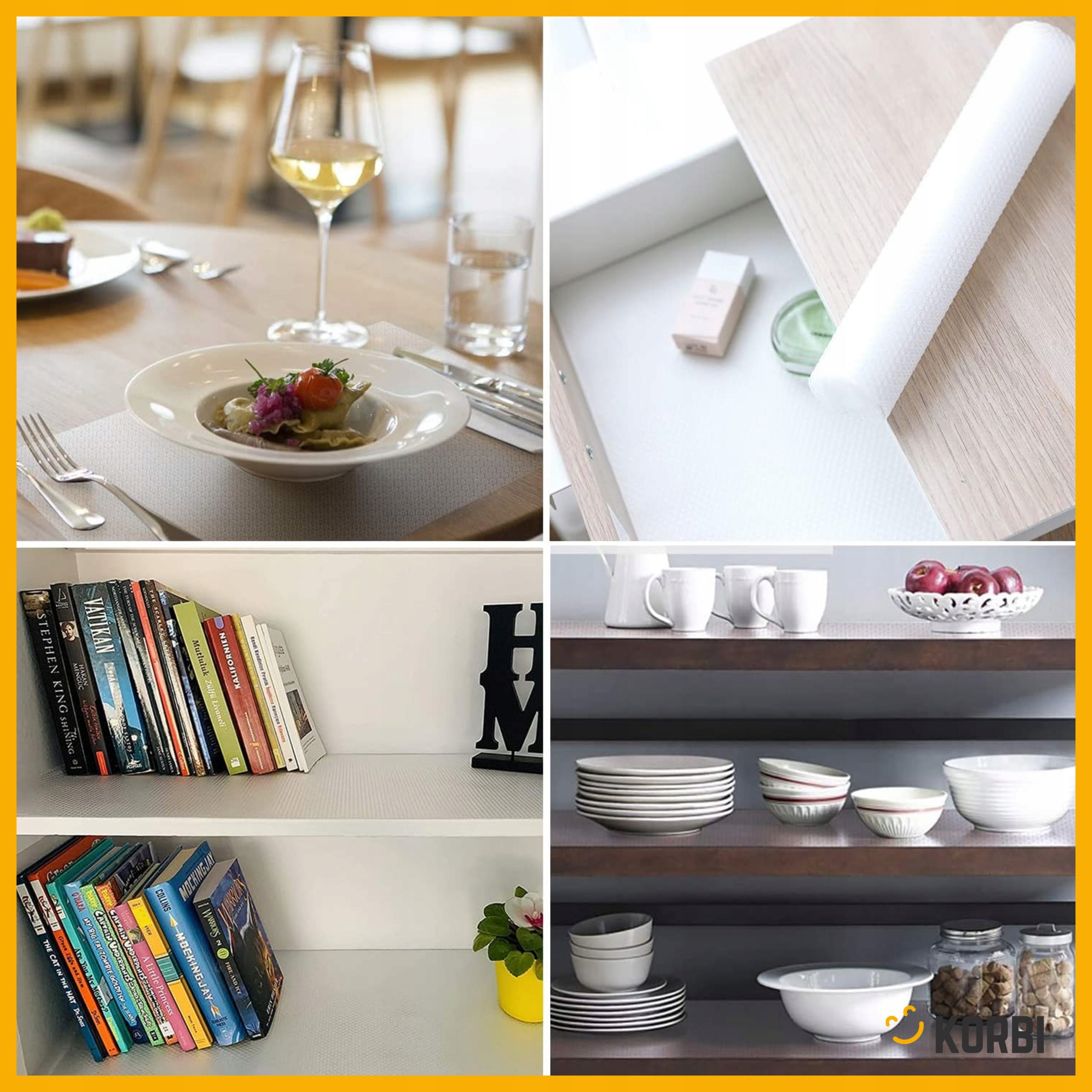 ANTI-SLIP PROTECTIVE MAT FOR CABINET DRAWERS PAD ROLL 500x50 WHITE Manufacturer code OCHRONNA TRANSPARENTNA BIAŁA 500x50