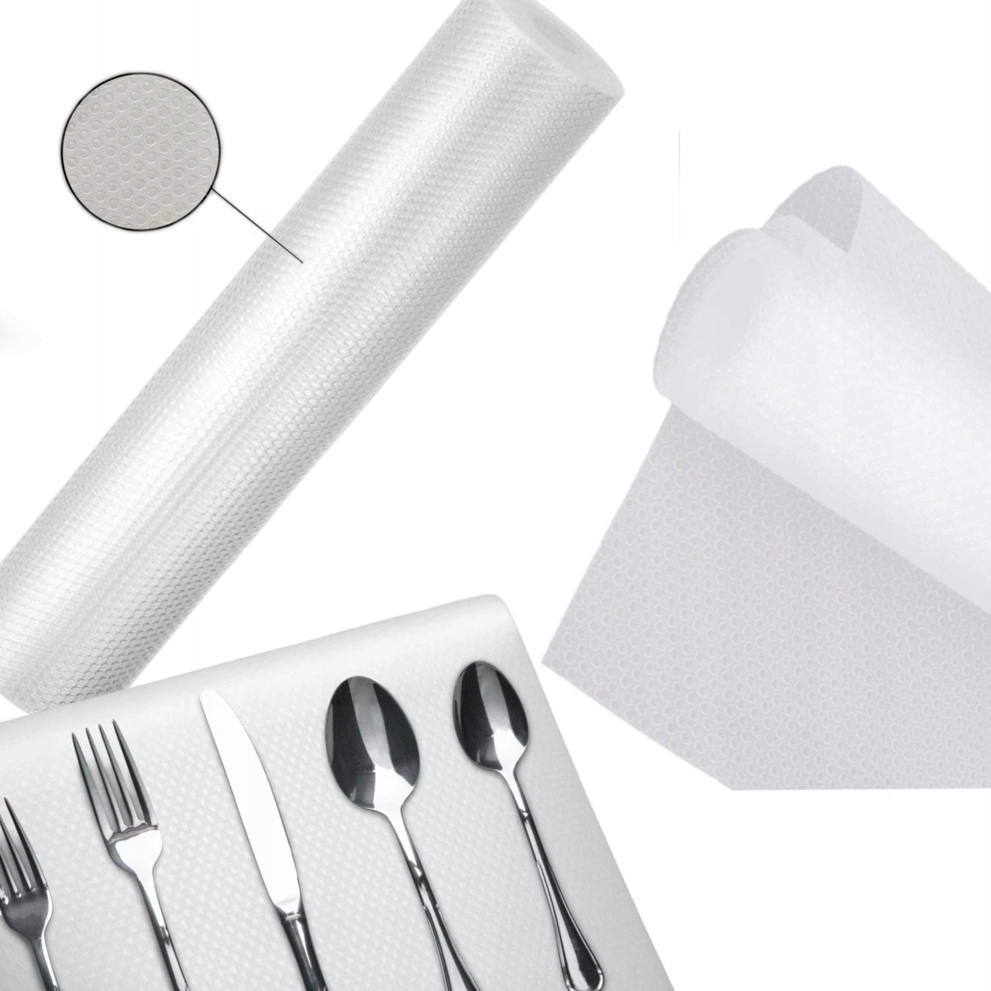 ANTI-SLIP PROTECTIVE MAT FOR CABINET DRAWERS PAD ROLL WHITE 300x50
