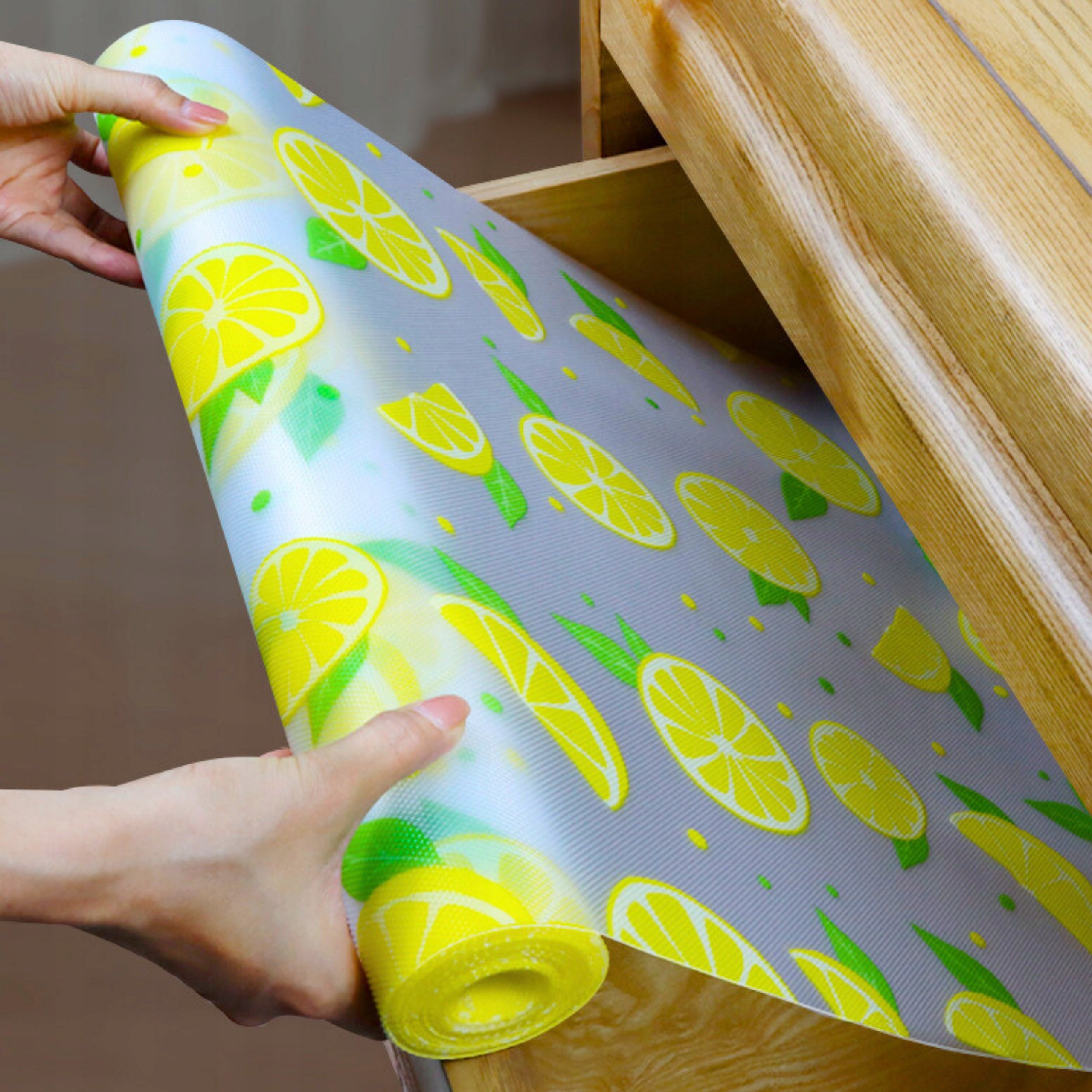 ANTI-SLIP PROTECTIVE MAT FOR CLOSET DRAWERS WARDROBES 500x60 LEMONS Number of pieces 1 pcs