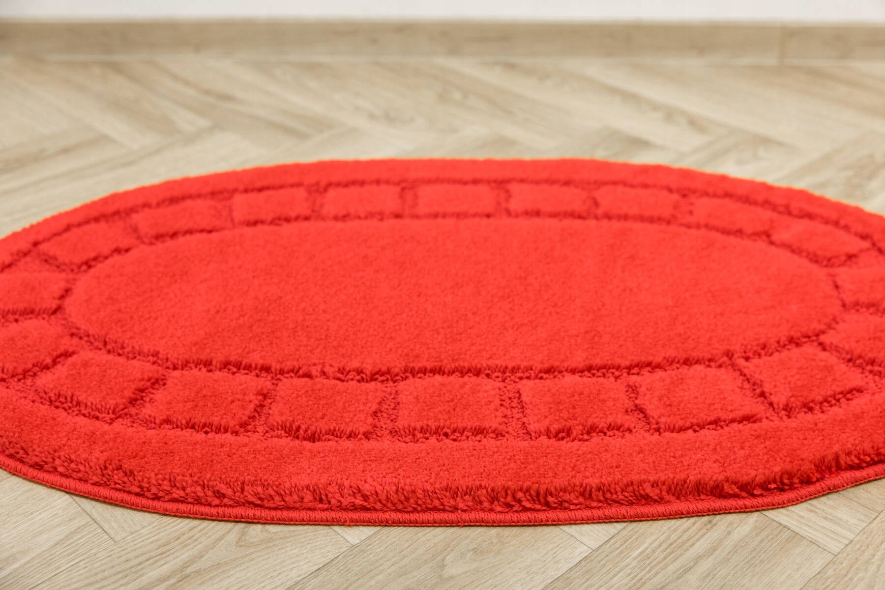 ANTI-SLIP RUG SOFT RED LAUNDRY MAT OVAL OCEAN 60x100 cm Product width 60 cm