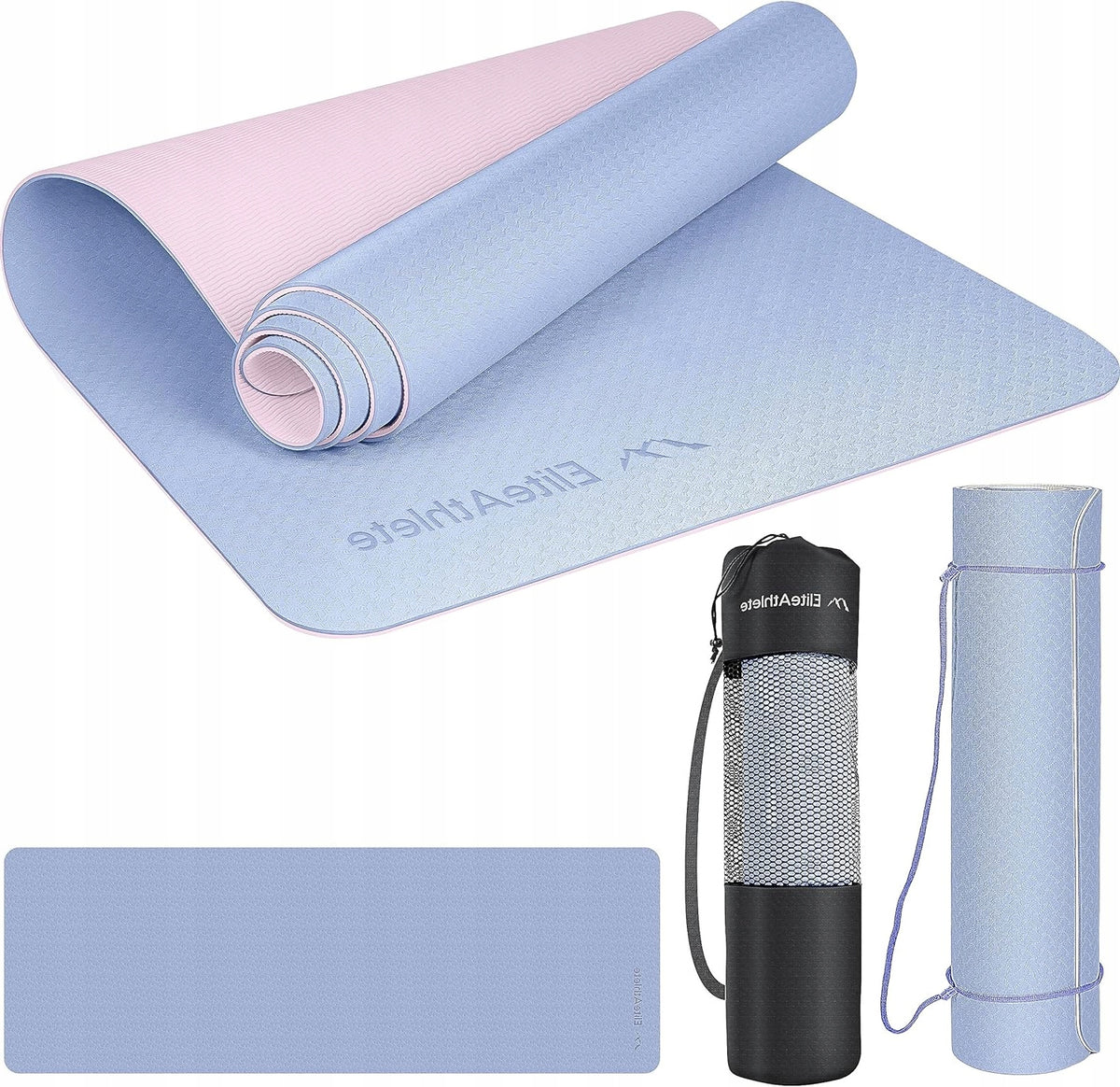 ANTI-SLIP YOGA MAT 183X61CM 6MM WITH BAG AND STRAP