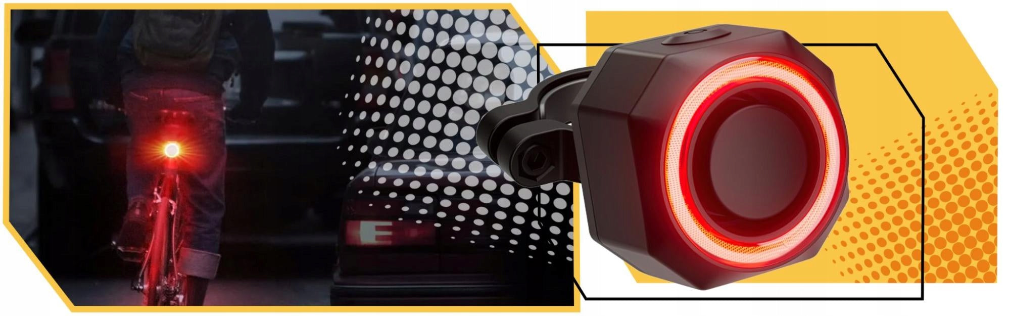 ANTI-THEFT BICYCLE ALARM + REAR LAMP BICYCLE LIGHT BELL PILOT Kind alarm