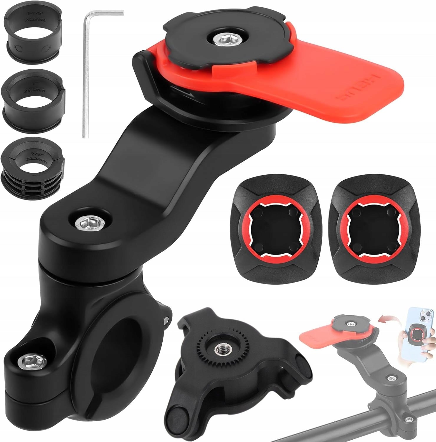 ANTI-VIBRATION MOTORCYCLE BIKE HOLDER FOR QUICK LOCK Koanni