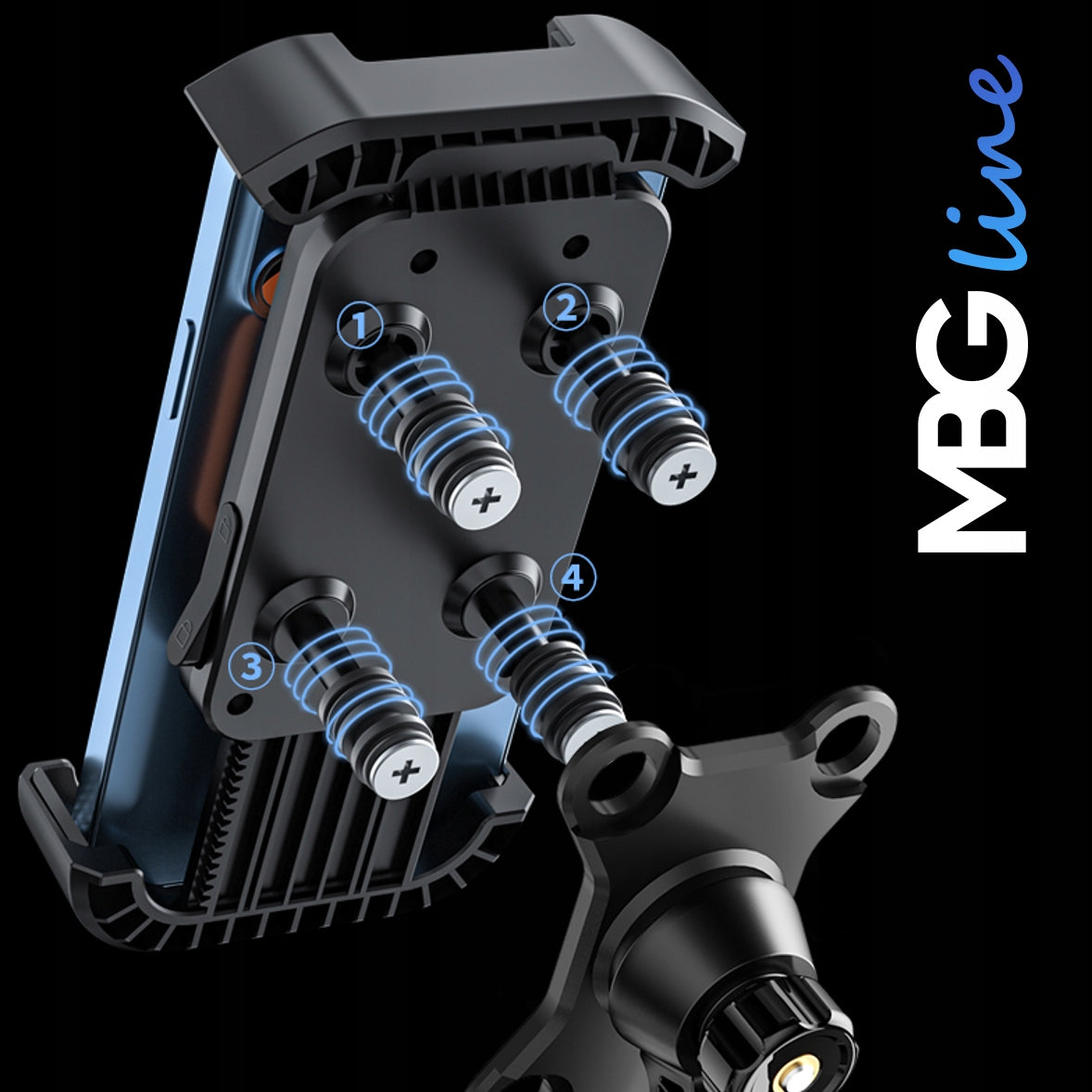 ANTI-VIBRATION ROBUST MOTORCYCLE BIKE HOLDER FOR PHONE MBG line MBM Brand MBG Line