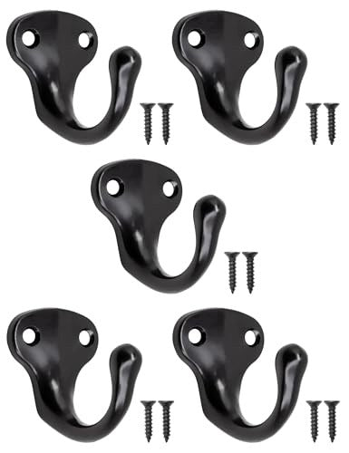 ANTIQUE HOOKS BLACK IRON FOR TOWEL CLOTHES SET OF 5 PCS FOR HOME Manufacturer code SWC5908201322028
