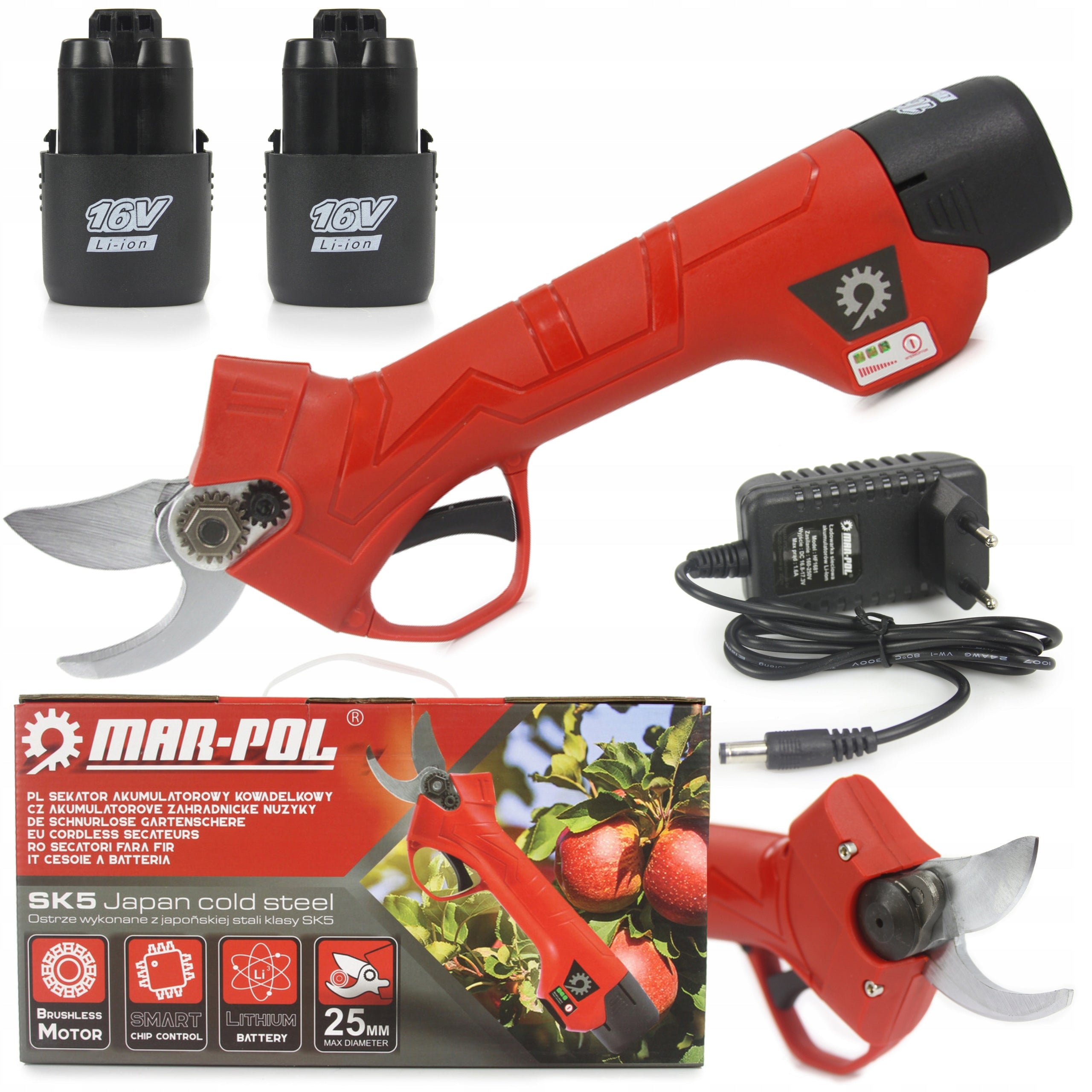 ANVIL CORDLESS PRUNER GARDEN SHEARS ELECTRIC 2X BATTERY