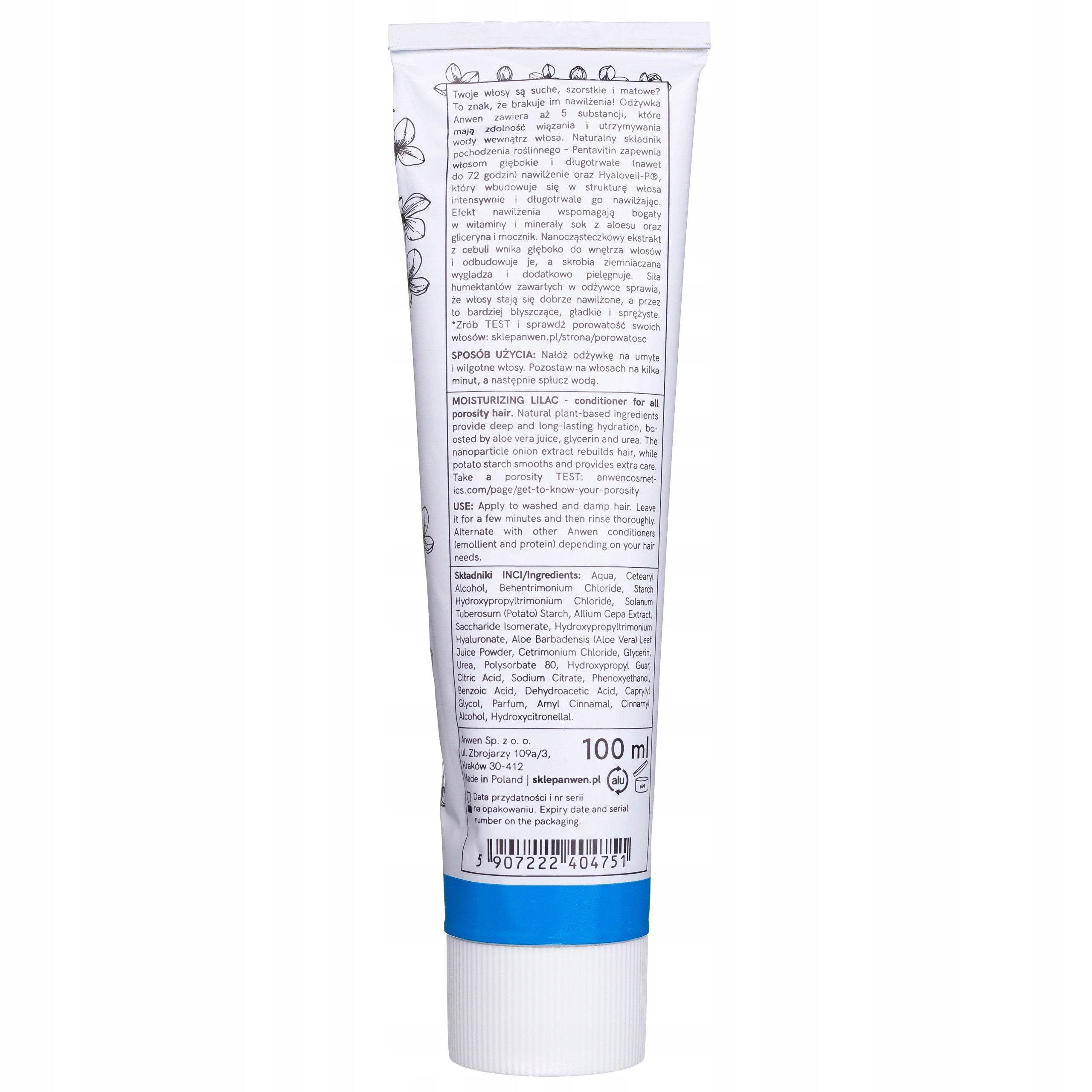Feuchtigkeitsspendende Haarspülung Anwen Lilac 100 ml 