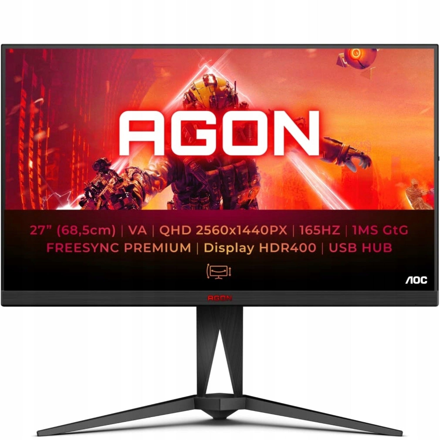AOC 27 Cali QHD VA 165HZ 1MS LED Gaming Monitor