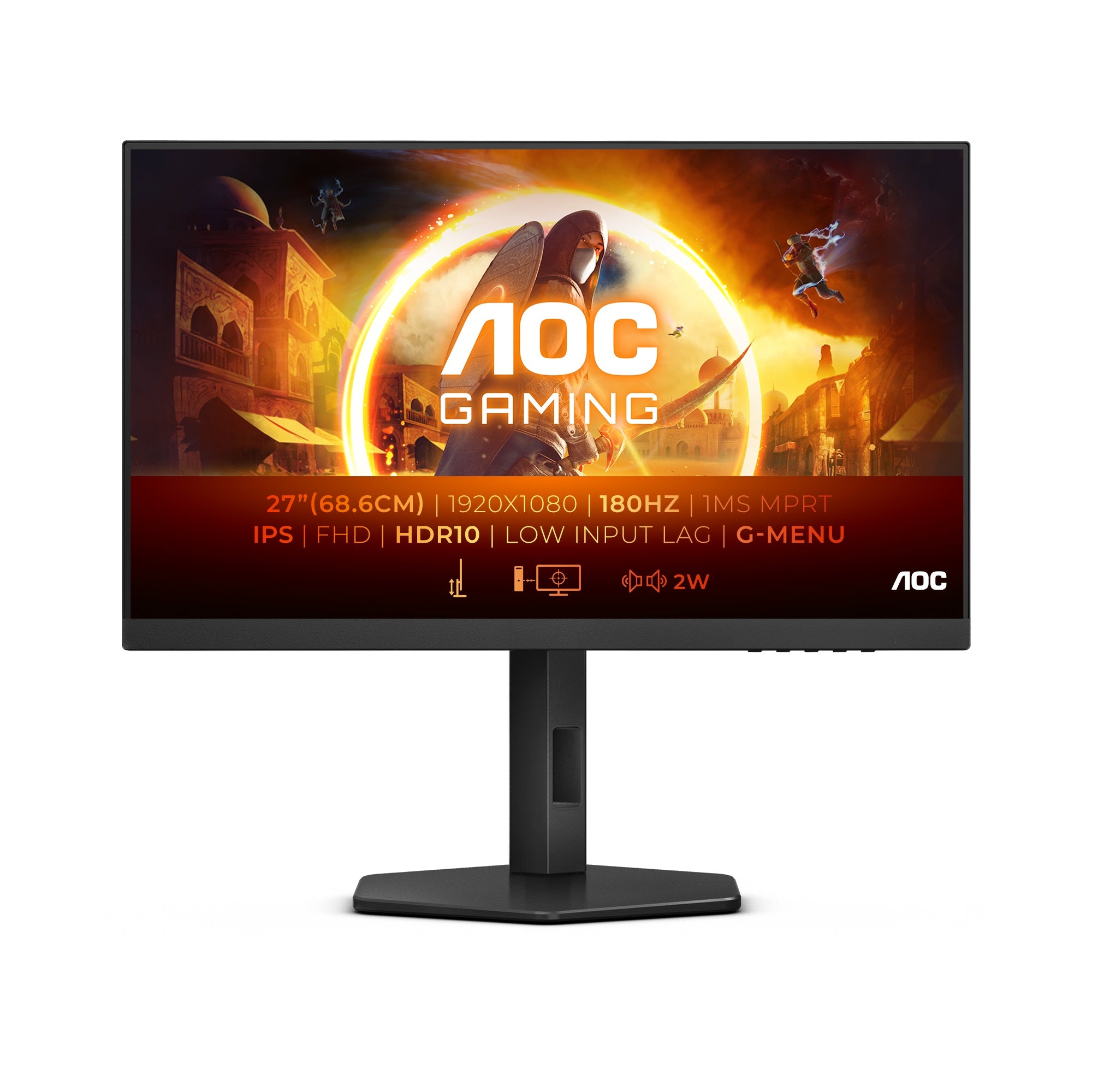 AOC AGON 27G4X 27" FHD 180Hz IPS 0,5ms Adaptive/G-SYNC DP Gaming Monitor