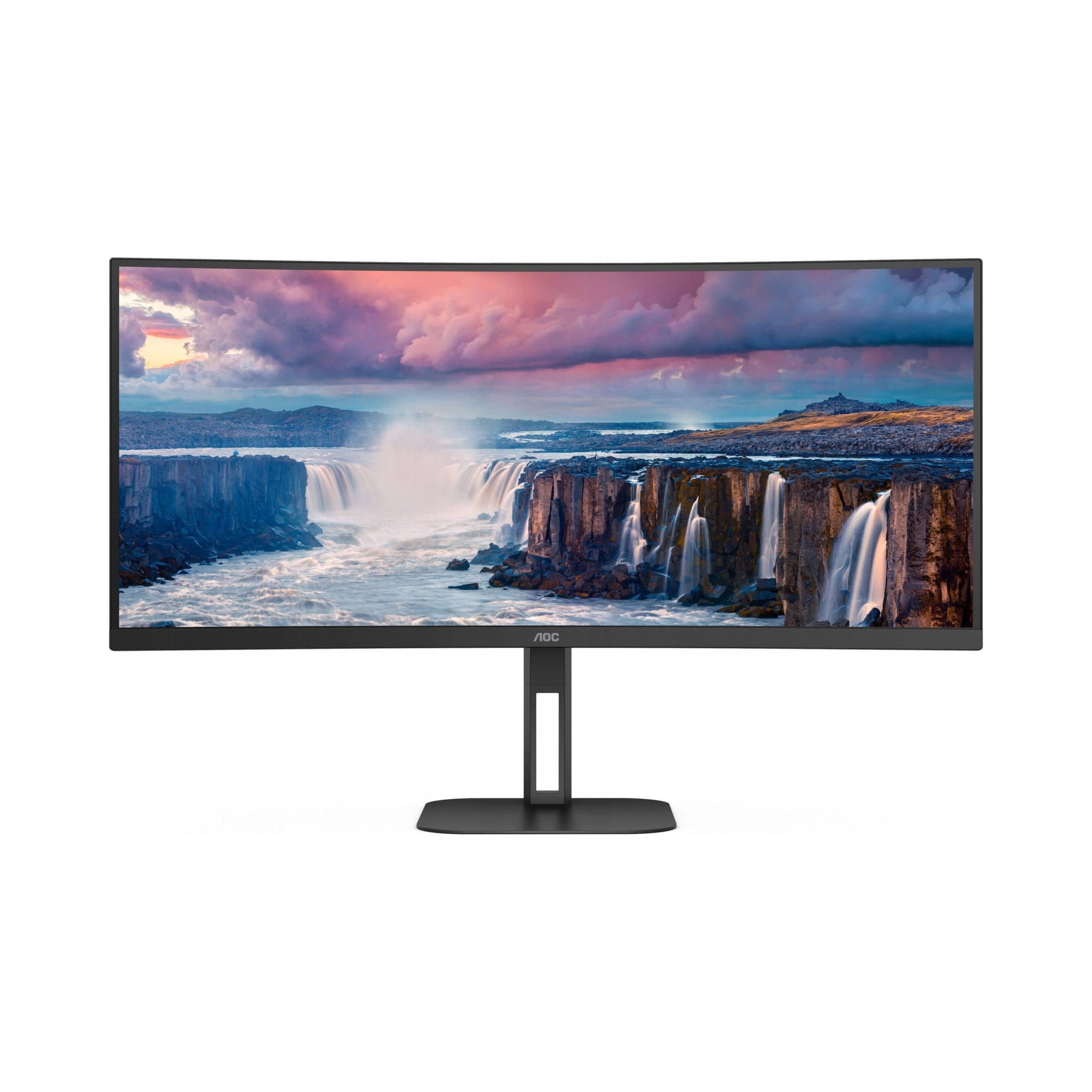 AOC Monitor CU34V5C 34" WQHD Curved VA 100Hz HDMI DP USB-C PD 65W, Speaker Brand AOC