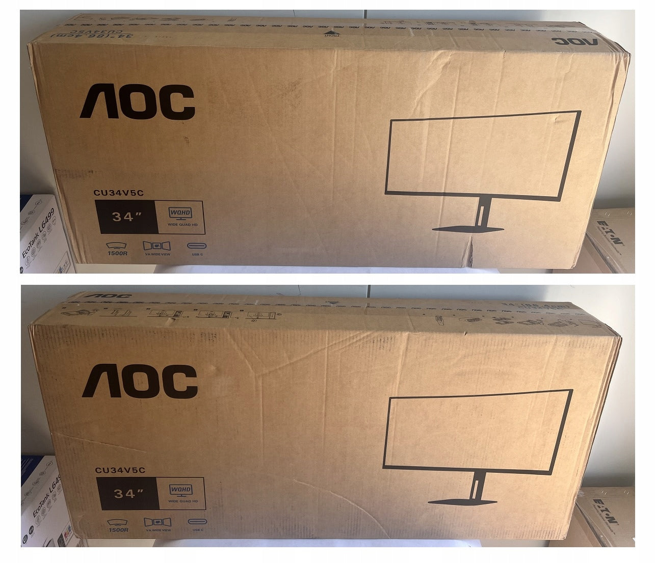 AOC Monitor CU34V5C 34" WQHD Curved VA 100Hz HDMI DP USB-C PD 65W, Speaker Manufacturer code CU34V5C/BK