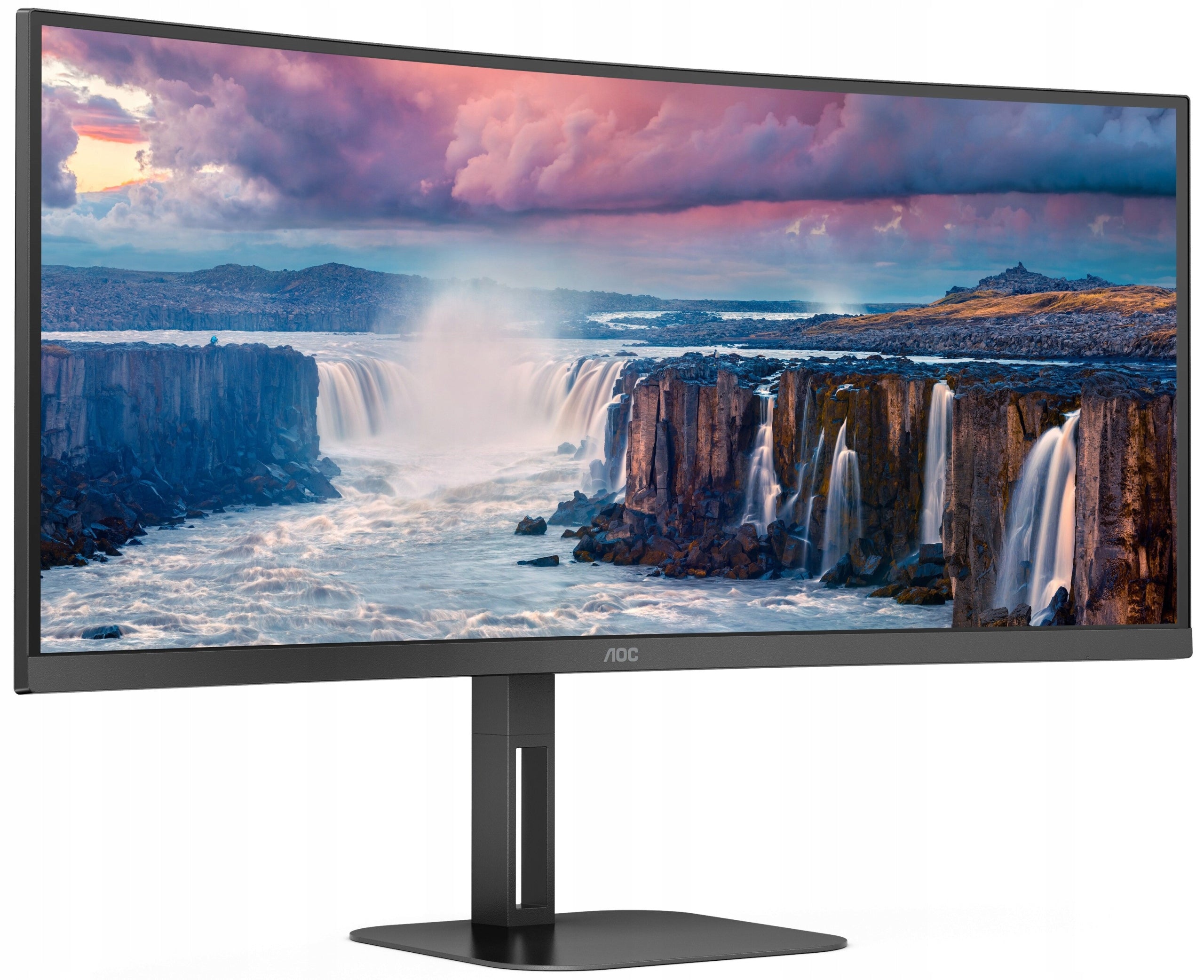 AOC Monitor CU34V5C 34" WQHD Curved VA 100Hz HDMI DP USB-C PD 65W, Speaker