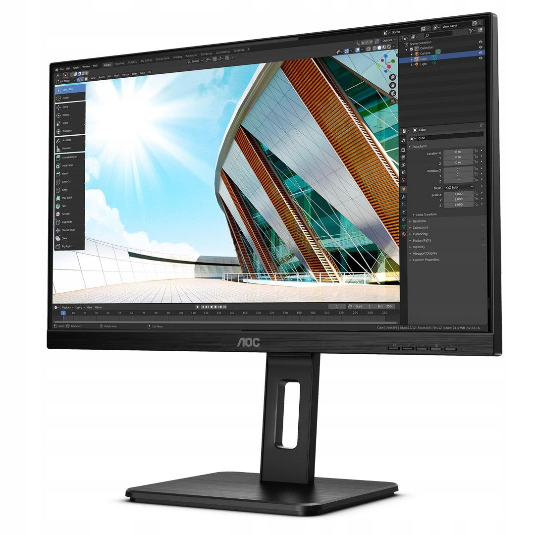 AOC Q24P2Q 24 IPS QHD Monitor 2560x1440 75Hz HDMI DP Pivot