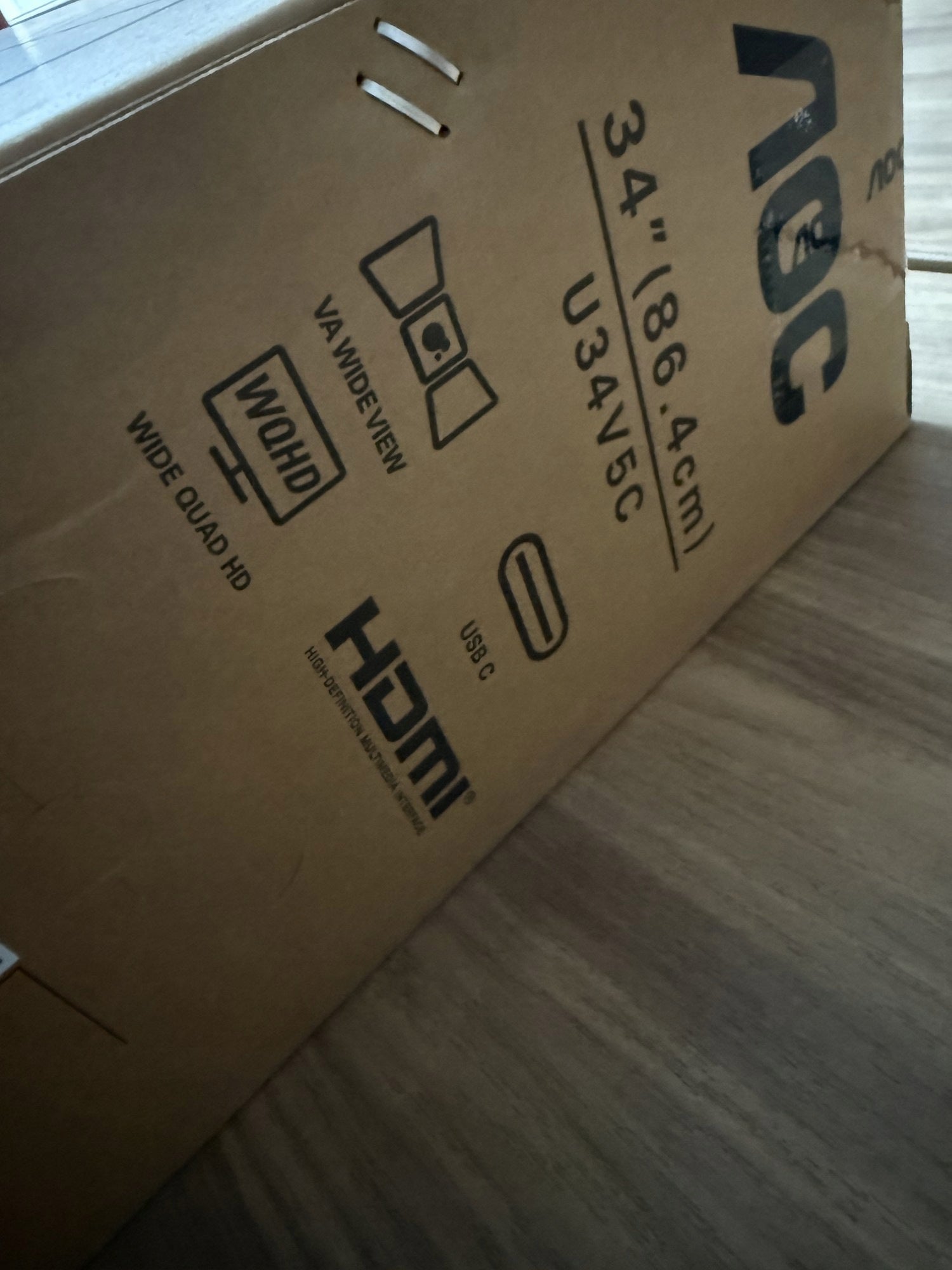AOC U34V5C/BK - Power Delivery 65W USBC NEW!! [FV VAT] Packaging status original