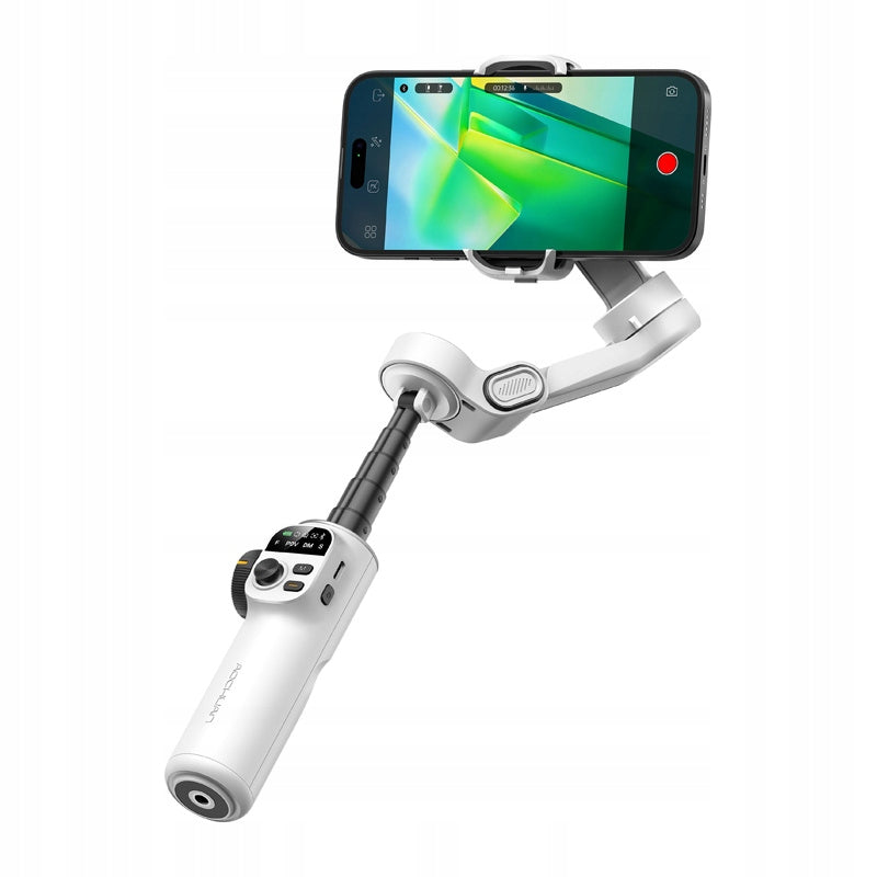 AOCHUAN X2 Standard Gimbal 3-Axis White For Smartphone Tripod Lightweight Packaging status original