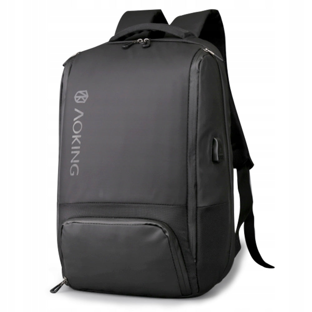 AOKING Laptop Backpack 15'6 with USB Port, Waterproof, Black Brand Aoking