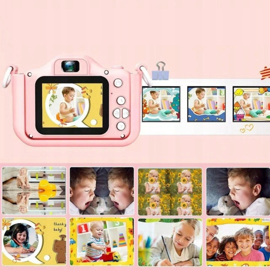 Vaikiškas fotoaparatas Monstriukas 40Mpx su SD kortele 32GB, mėlynas