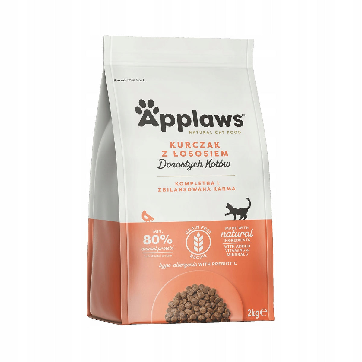APPLAWS CAT ADULT DRY CAT FOOD GRAIN-FREE CHICKEN SALMON 2kg Brand Applaws