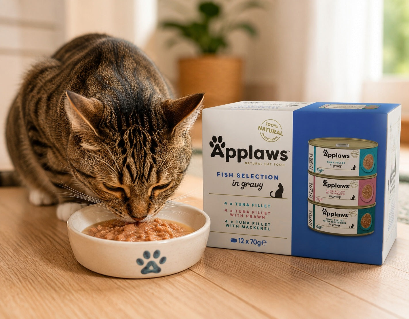 APPLAWS Cat Adult Fish Selection Multipak Mix of Flavors with Fish in Sauce 12x70g Manufacturer code 5060708564506