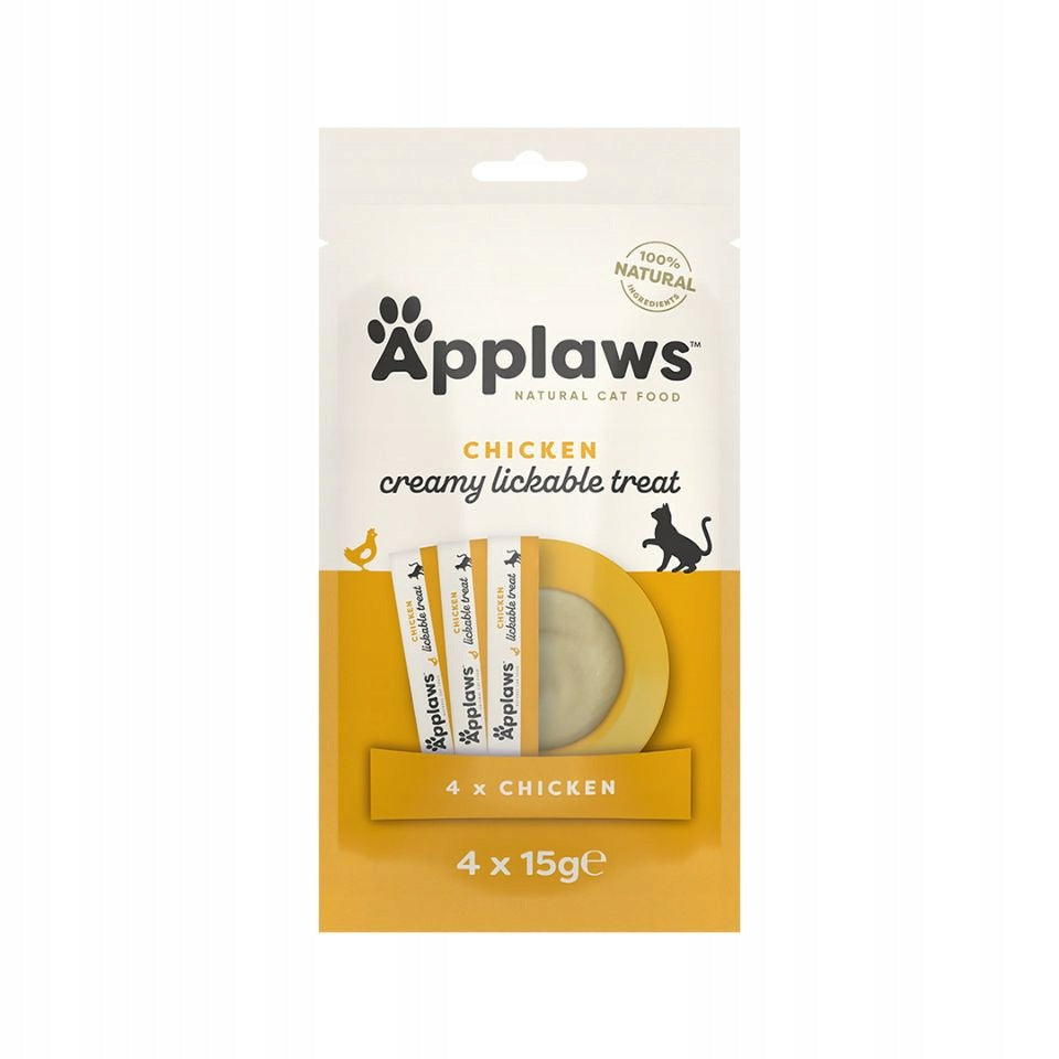 APPLAWS Cat Multipak Creamy Chicken Flavoured Licking Treats 4x15g