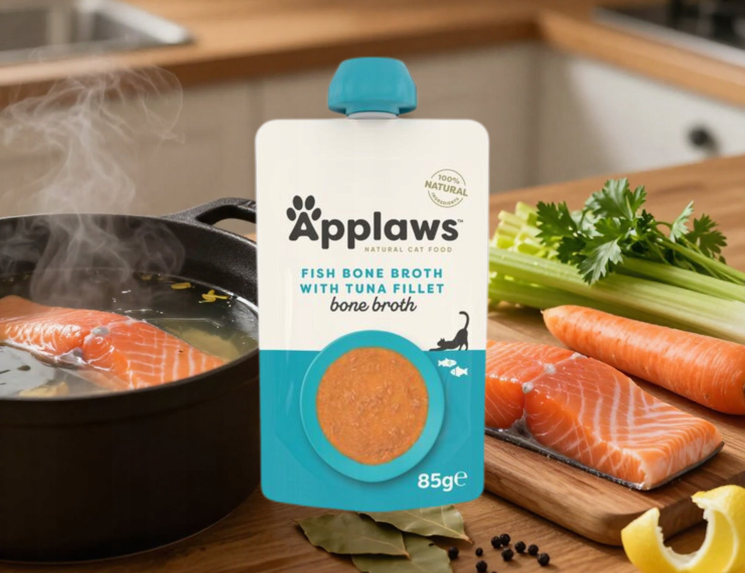 APPLAWS Cat fish bone broth with tuna fillet 85g Brand Applaws