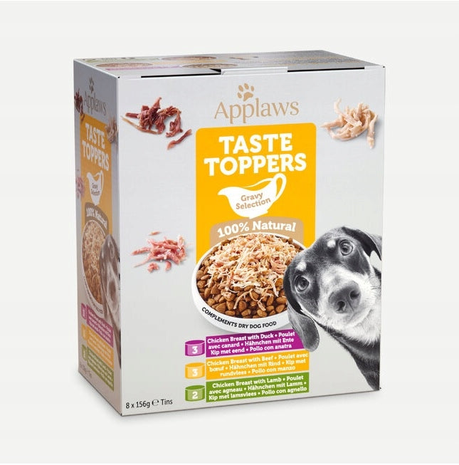 APPLAWS Taste Toppers Multipack cans in sauce for dogs 8x156g