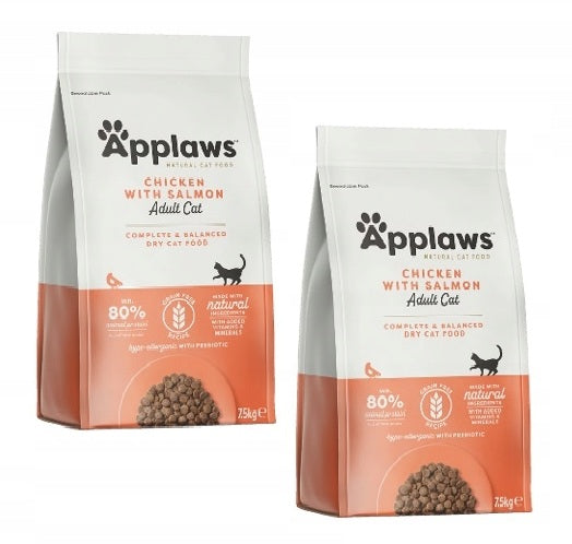 APPLAWS with salmon and chicken For Cat 2x7.5kg