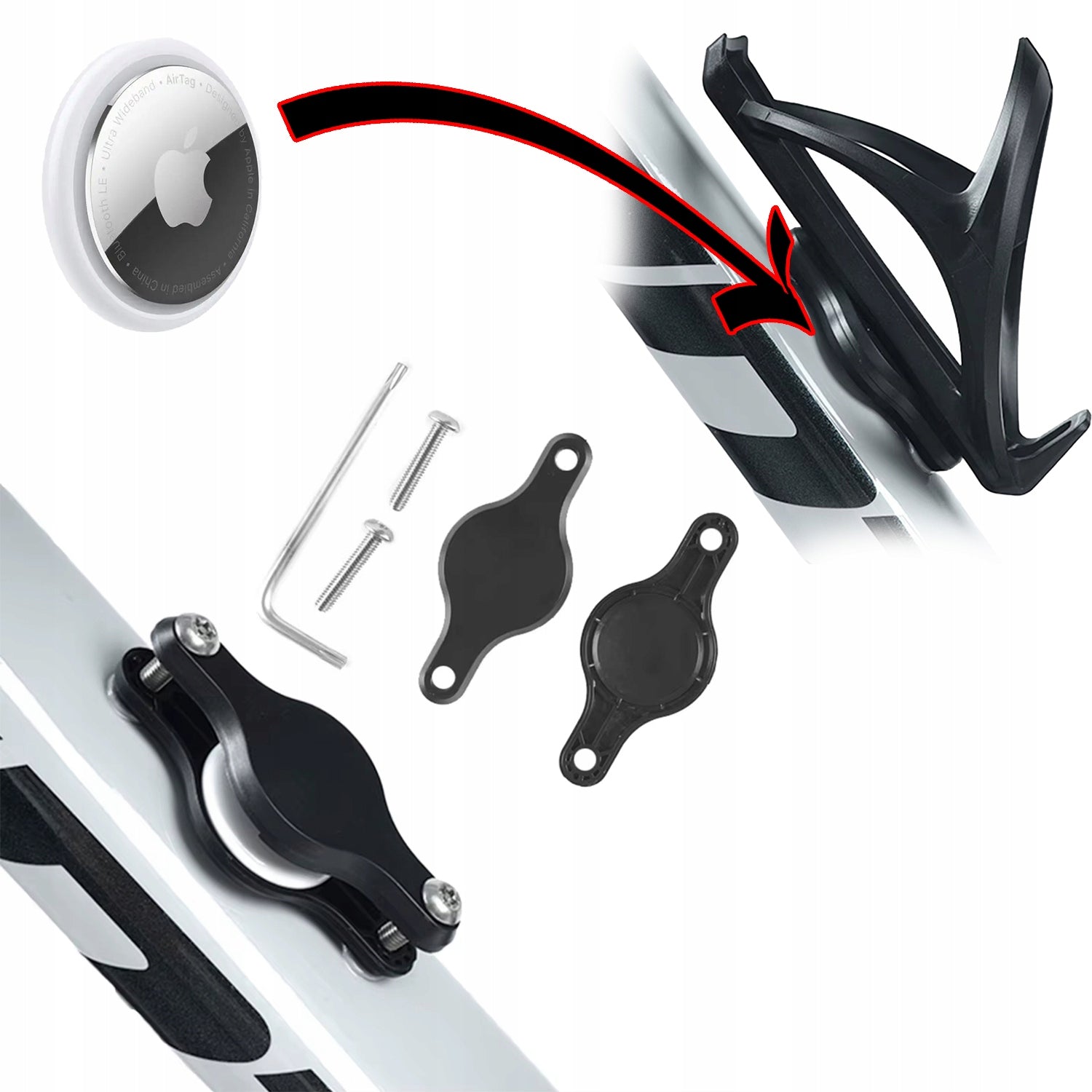 APPLE AIR TAG LOCKER CASE BIKE MOUNTING KIT