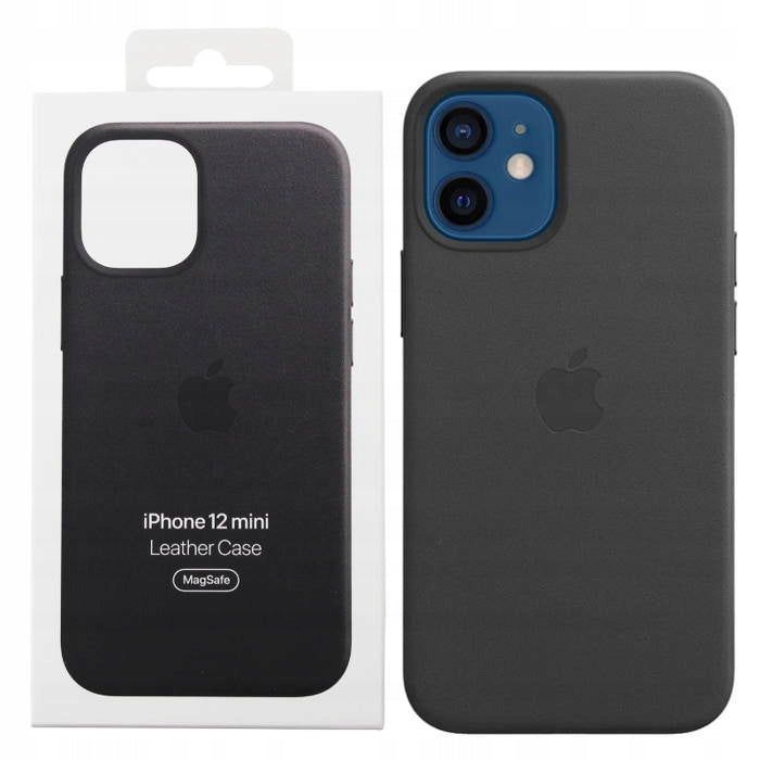 iPhone 12 mini Leather Case with MagSafe, Black