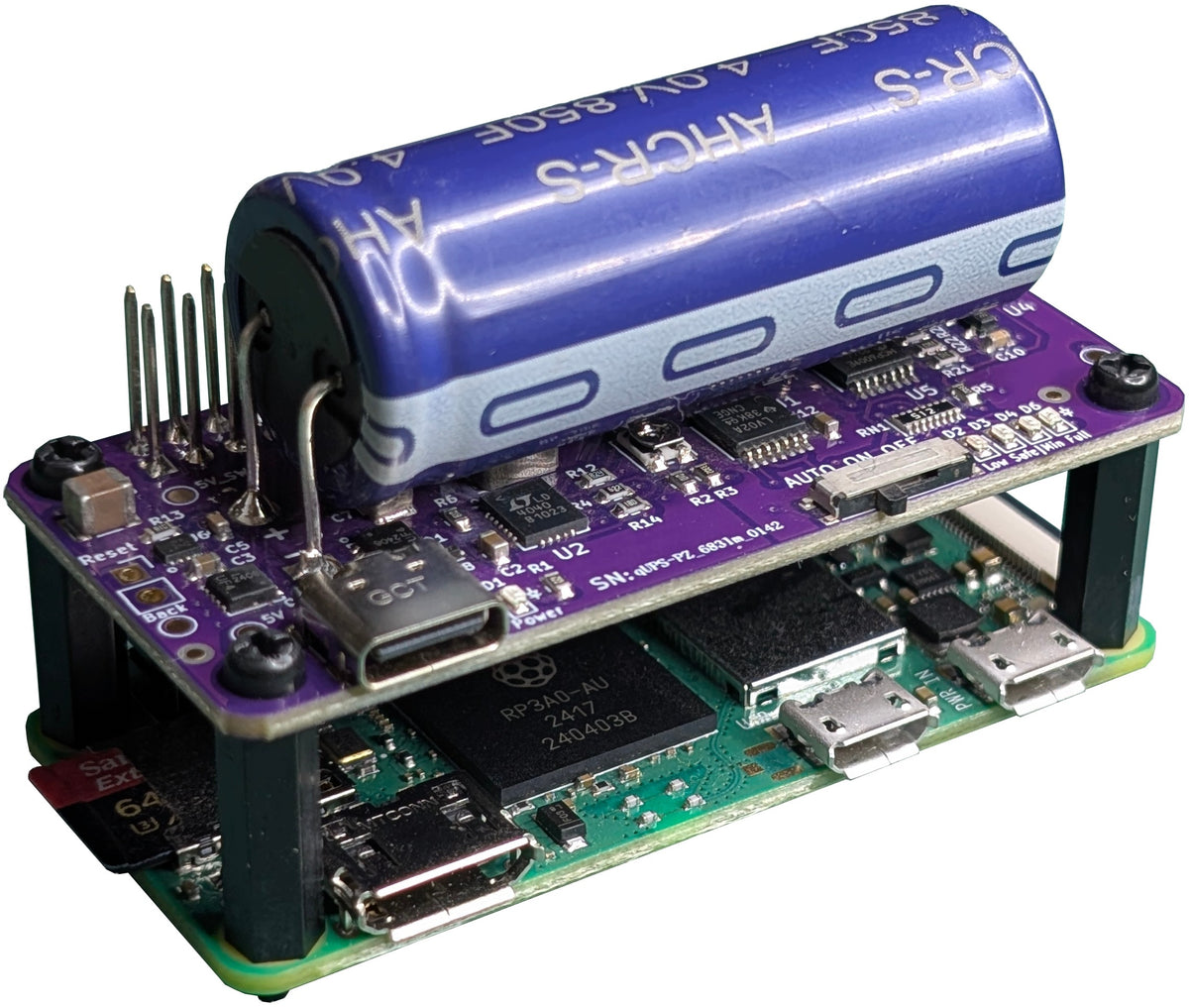 AQEX STUBBORN BALANCE ZERO UPS HAT @RPi Zero 2 WH Manufacturer code AQEX STUBBORN BALANCE ZERO