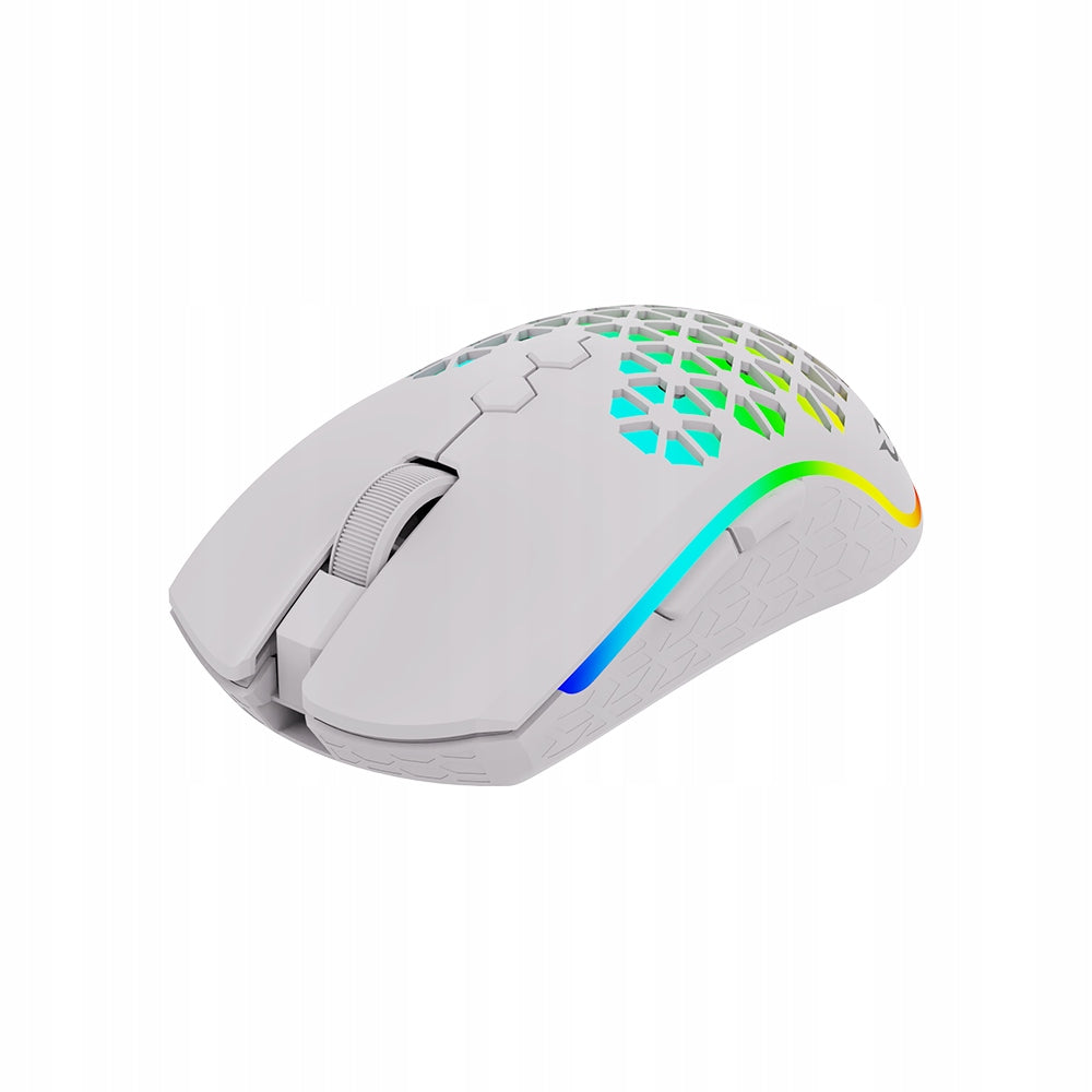 AQIRYS POLARIS WIRELESS MOUSE FOR GAMERS GAMING OPTICAL SENSOR Color white