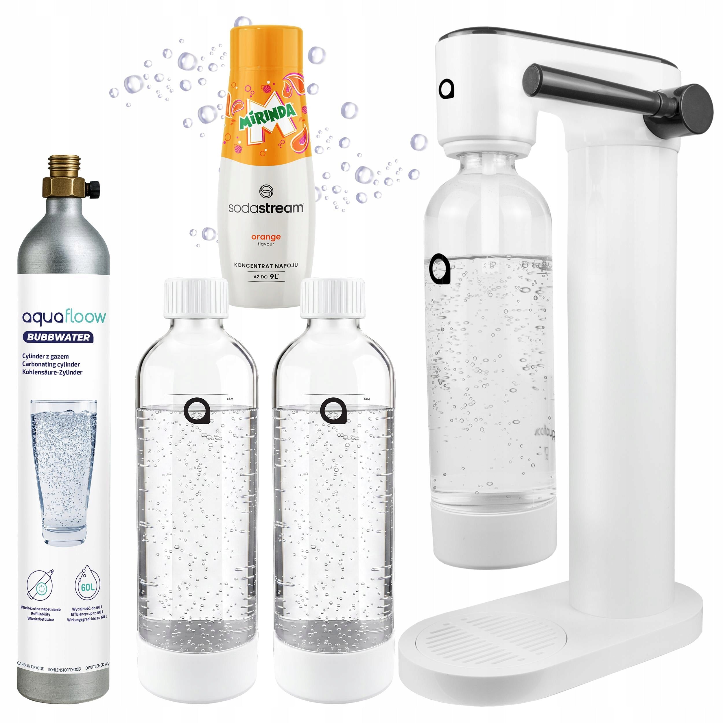 AQUAFLOOW SODASTREAM MIRINDA SATURATOR + WATER BOTTLE